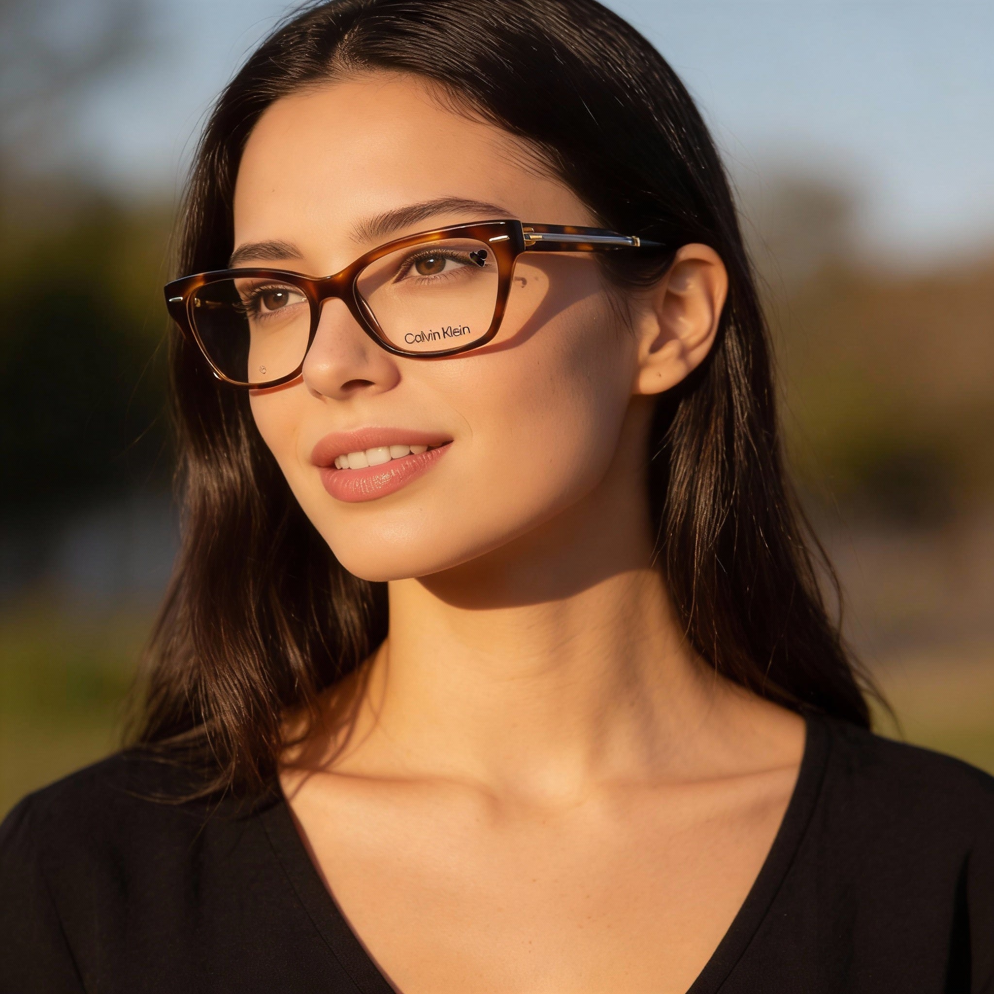 Calvin Klein Ck23512 Unisex Metal Frame Eyewear with Lenses in Havana Color, 52mm Lens Width, Photo 3