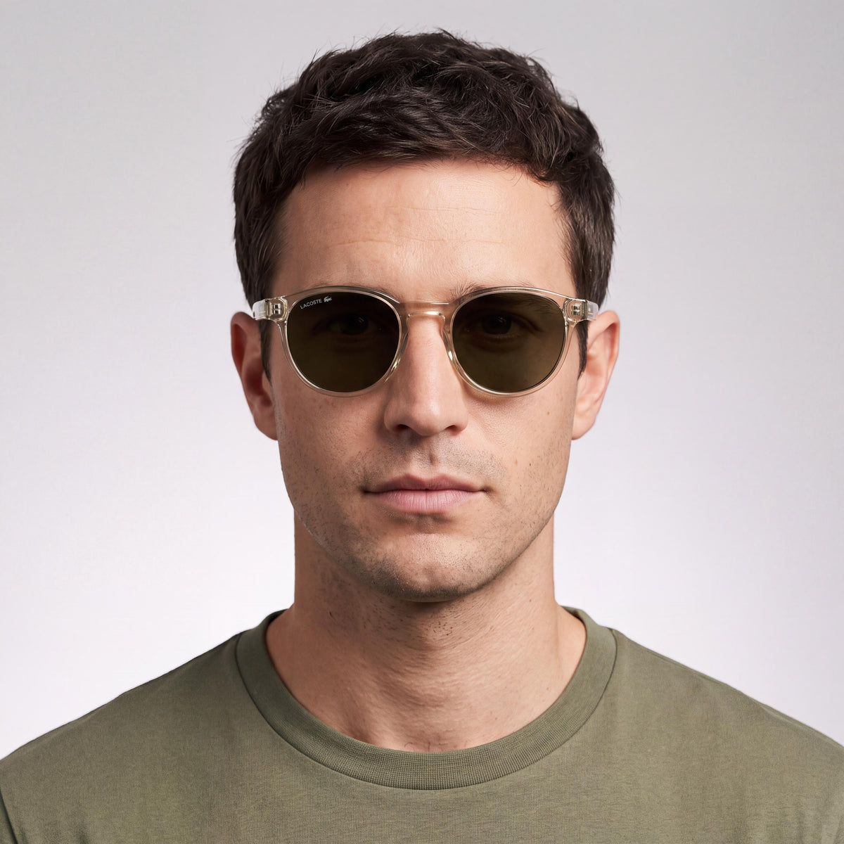 Gafas de sol Lacoste L6055s N para hombre, de plástico amarillo transparente con protección UV y lentes amarillas, 51 mm, Photo 5