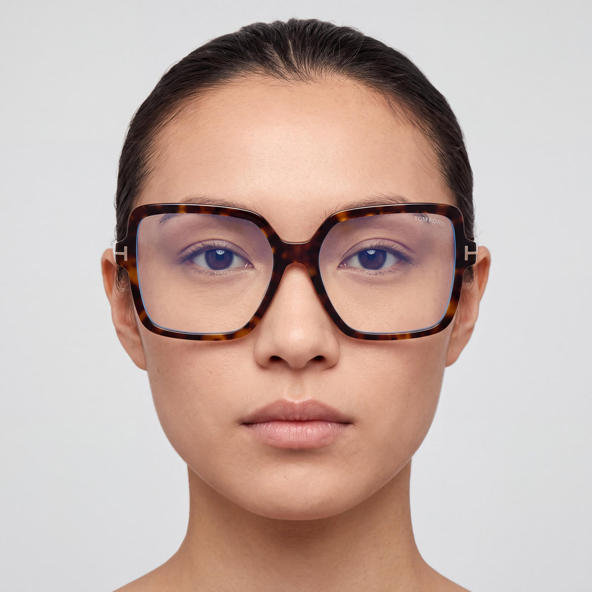 Tom Ford Classic Unisex Dark Havana Blue Filter Plastic Frame Black Non- Lenses 56mm Eyewear, Photo 3