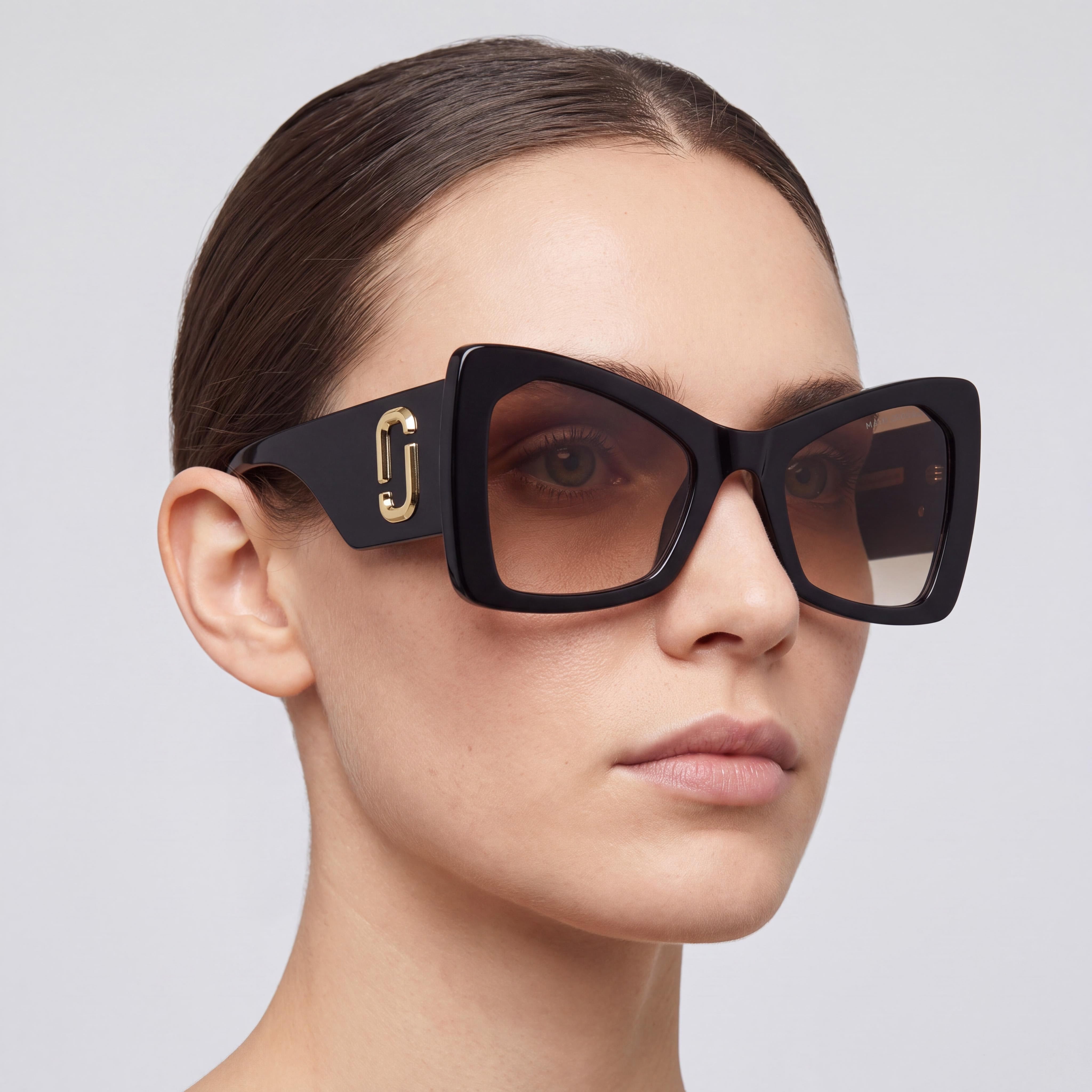 Marc Jacobs MARC 761/S Women's Acetate Black Light Brown Shaded Frame with Light Brown Shaded Lenses 52mm, Photo 5