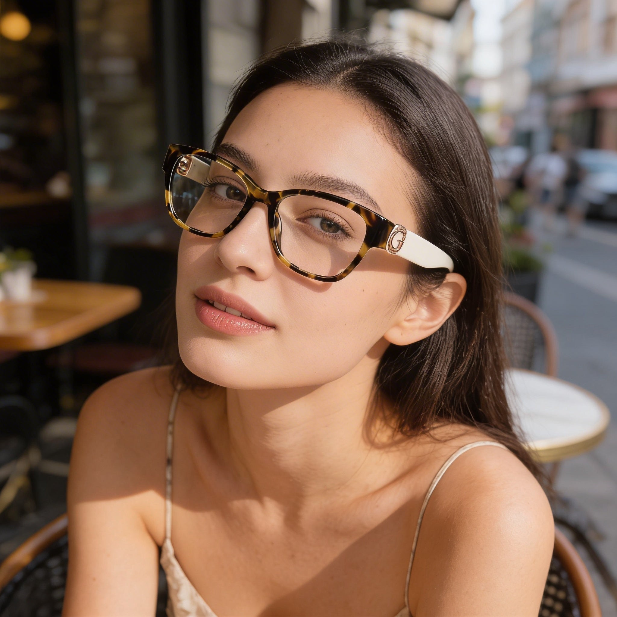 GUESS Gu50120 Gafas de Mujer de Montura de Plástico Habana Amarilla - Lente de 52 mm, Puente de 16 mm, Patilla de 140 mm, Photo 6