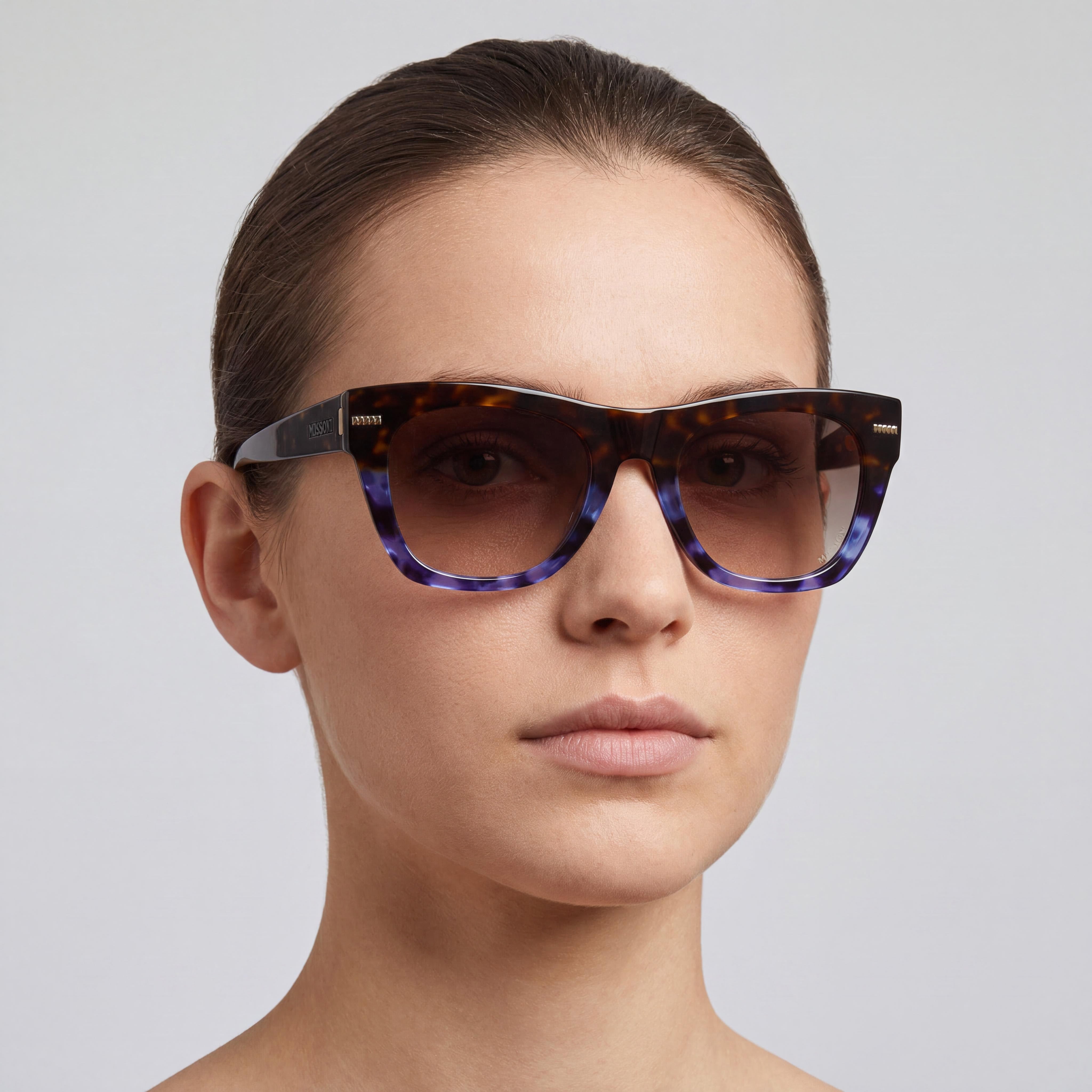 M Missoni Casual Women's Acetate Frame Sunglasses with Havana Shaded Brown Gradient Lenses, UV Protection, 51mm, Photo 5