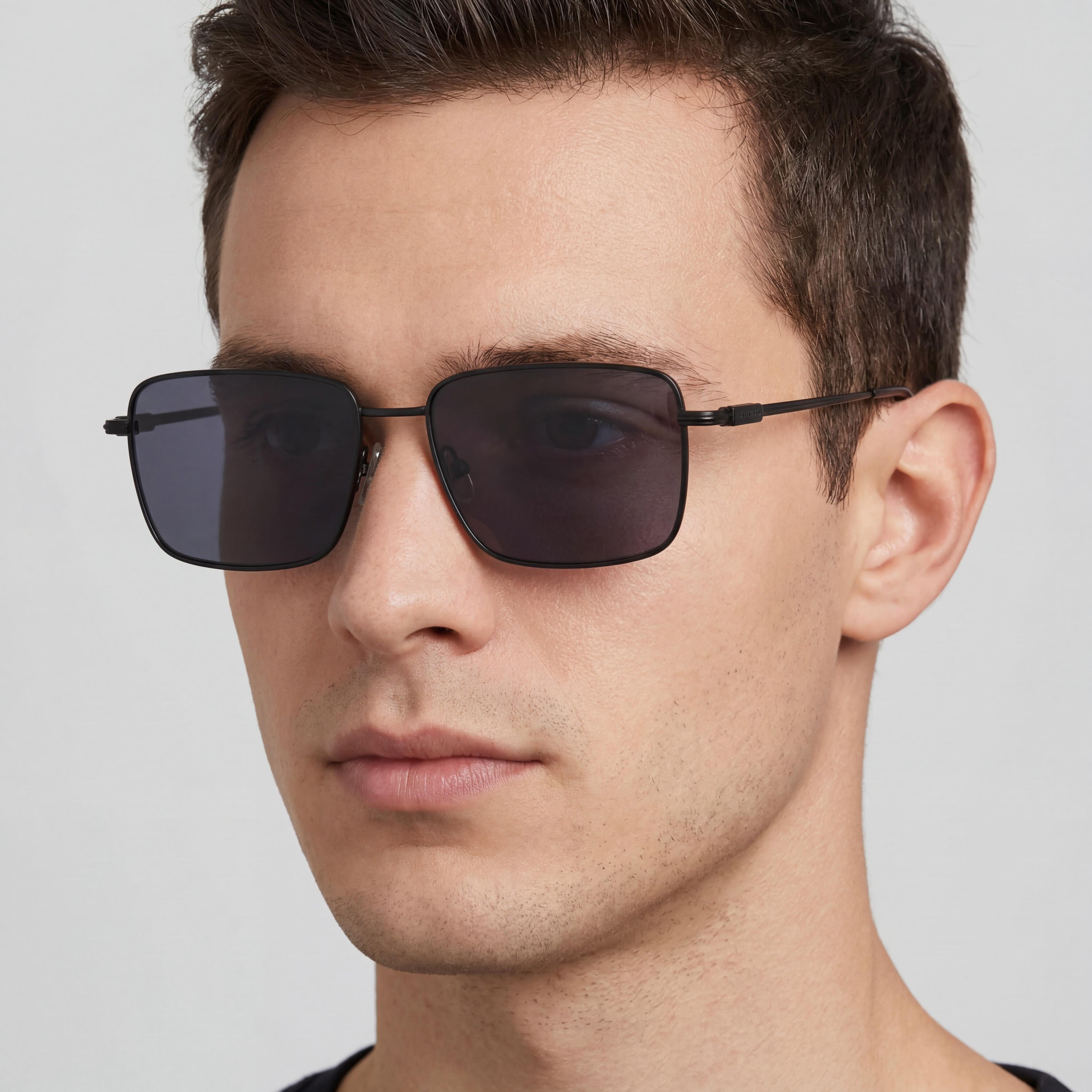Gafas de sol Salvatore Ferragamo SF309S para hombre, de metal multicolor, con lentes negro mate de 57 mm, Photo 4