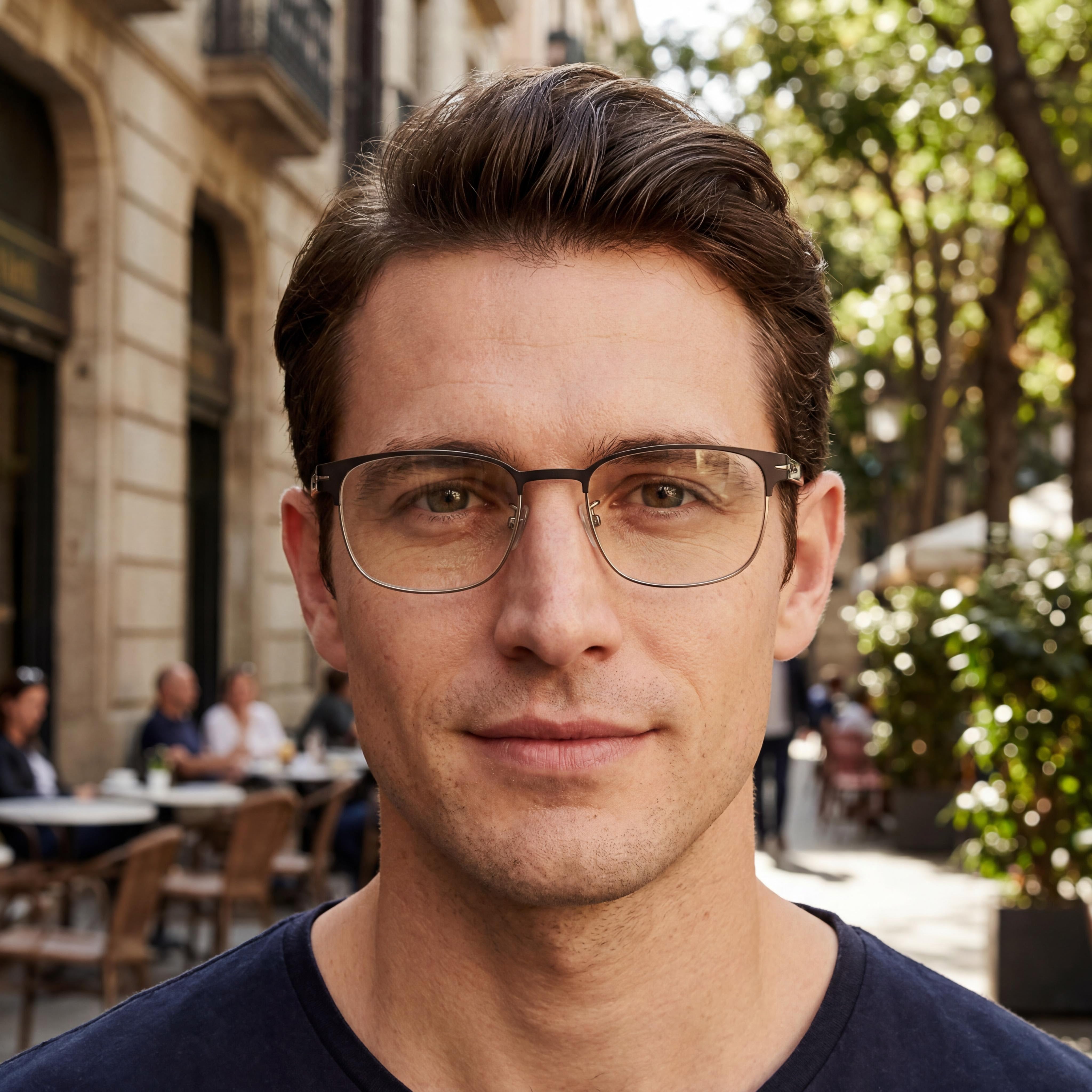 Gafas David Beckham Db 1066 para hombre, montura de aleación de acero, lentes de policarbonato, color negro mate rutenio, 56 mm, Photo 3