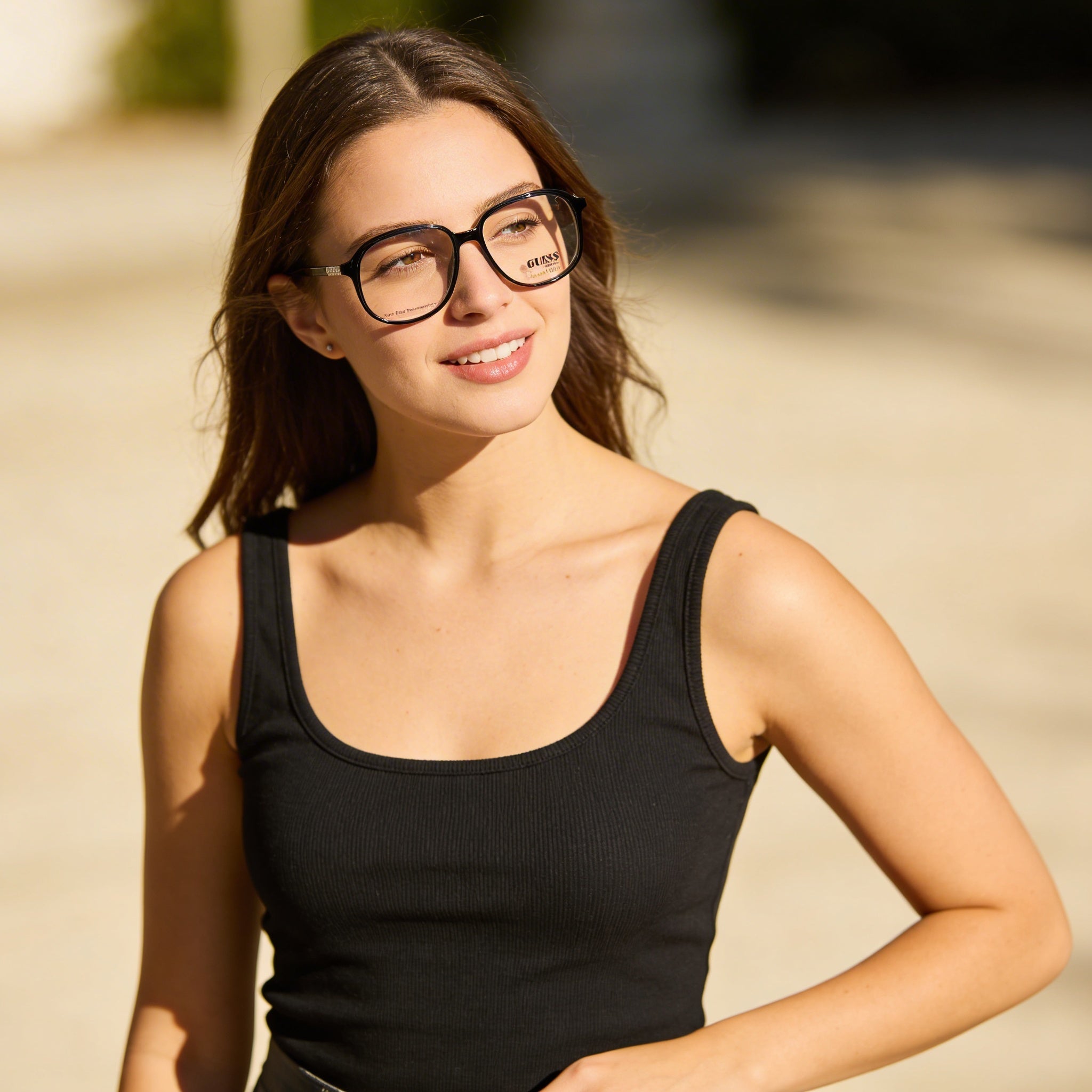 Gafas GUESS Casual Unisex con Montura de Plástico Negro de 53 mm - Listas para Receta, Lentes de Demostración Transparentes, Photo 4