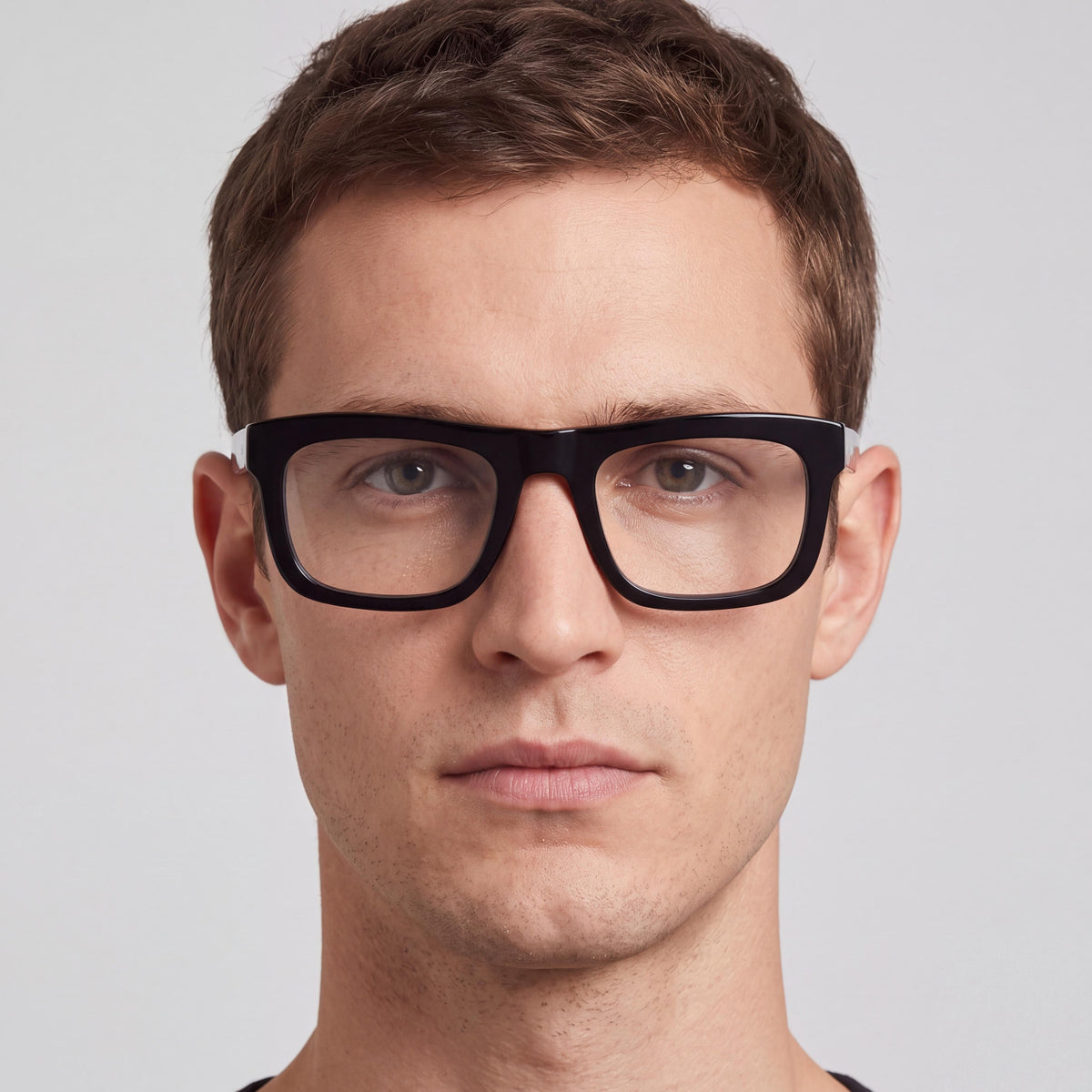 Ermenegildo Zegna EZ5276 Unisex Casual Black Grey Plastic Eyewear Frame 52/22/145, Photo 4