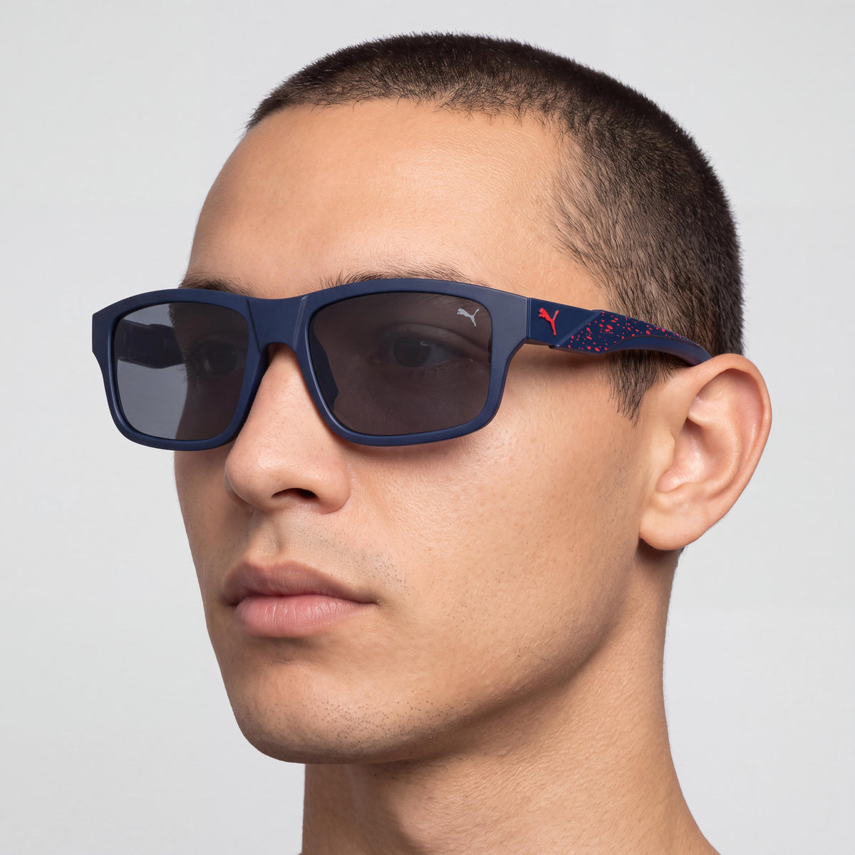 PUMA PU0396S Unisex Recycled Blue Non-Polarized Sunglasses 56mm, Photo 5
