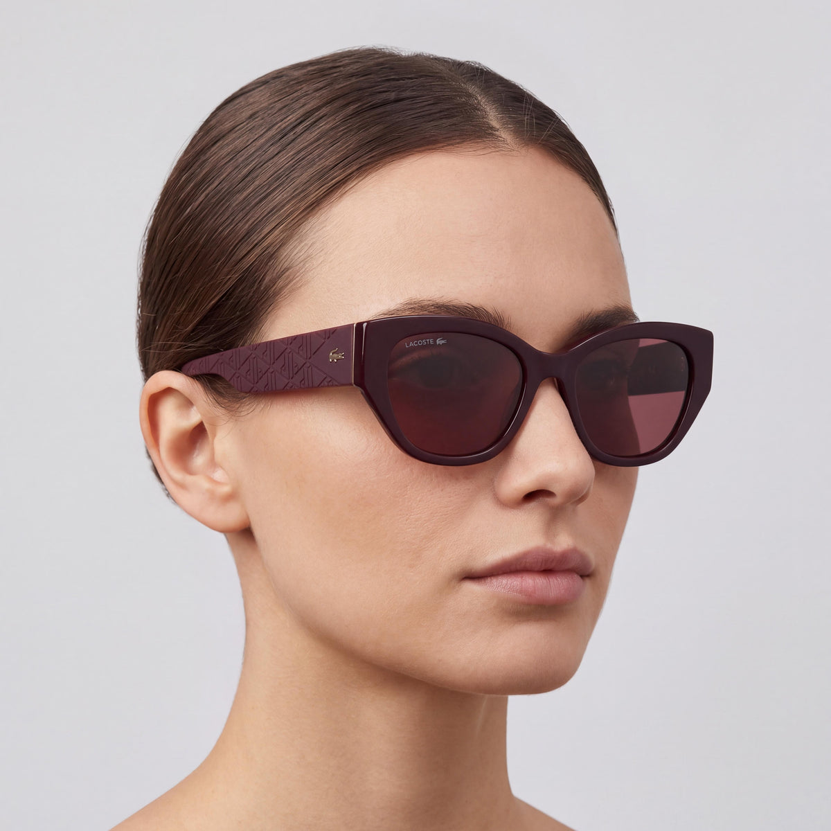 Lacoste L6047s N Women's Classic UV Protection Sunglasses, Burgundy Plastic Frame, TRITAN RENEW Lenses 54mm, Photo 5