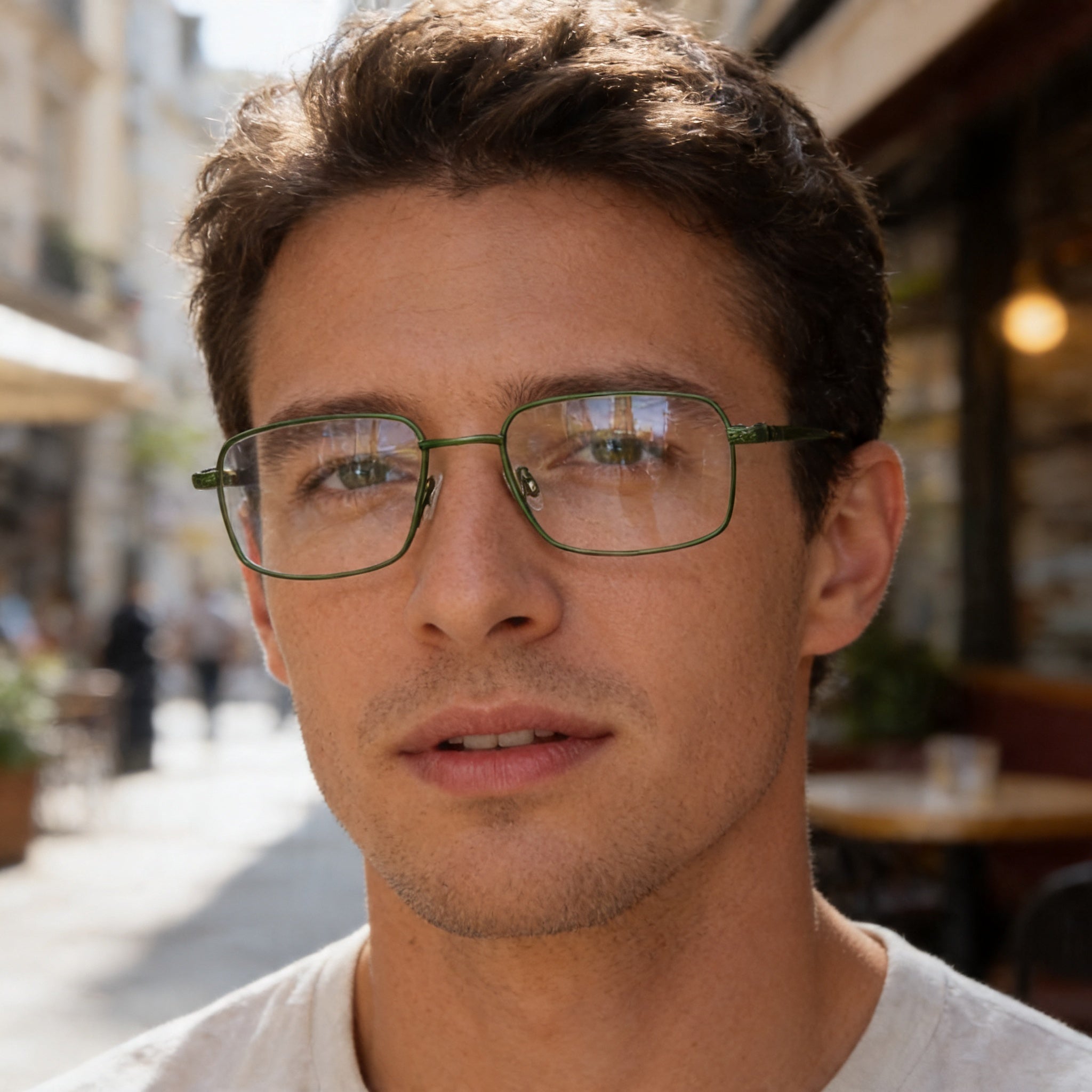 Gafas Flexon H6074 de Acetato Satinado Oliva para Hombre 52mm, Photo 5
