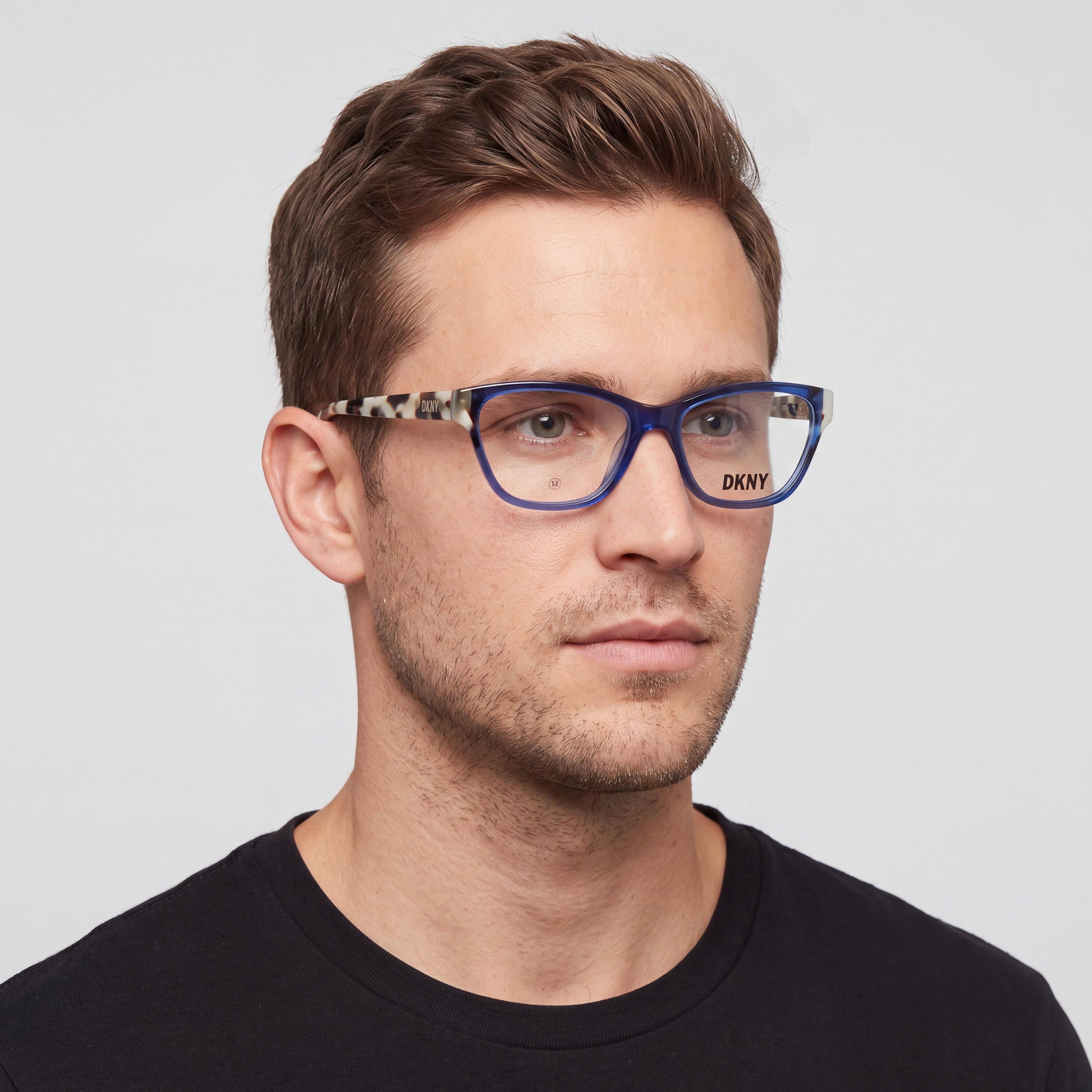 DKNY Modern Men's Acetate Cobalt Bone Tortoise Sunglasses 53mm, Photo 5