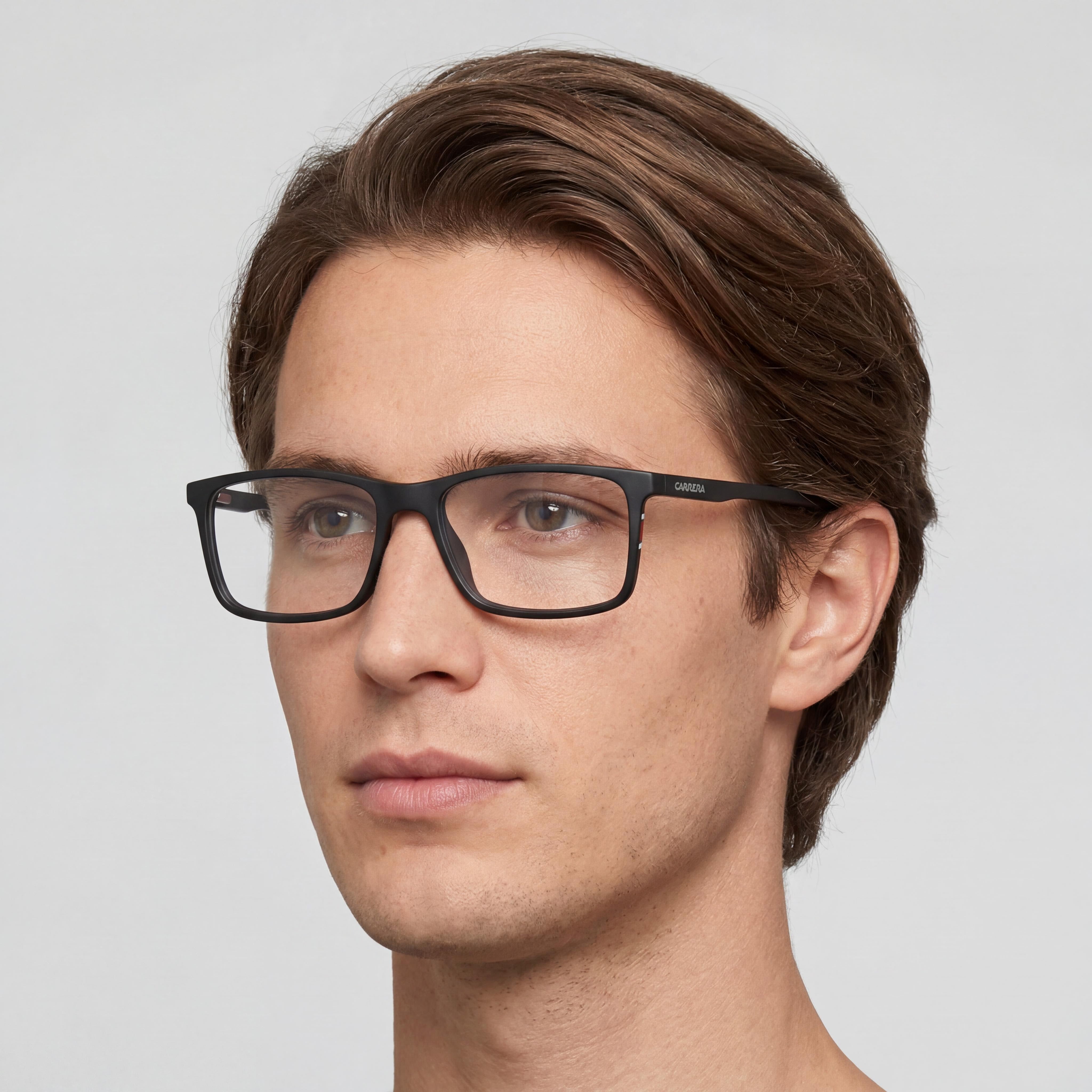 Carrera 175/N Gafas de Hombre de Plástico Negro Mate con Montura Completa y Lentes Transparentes de Demostración, Listas para Graduación (53-17-145), Photo 5