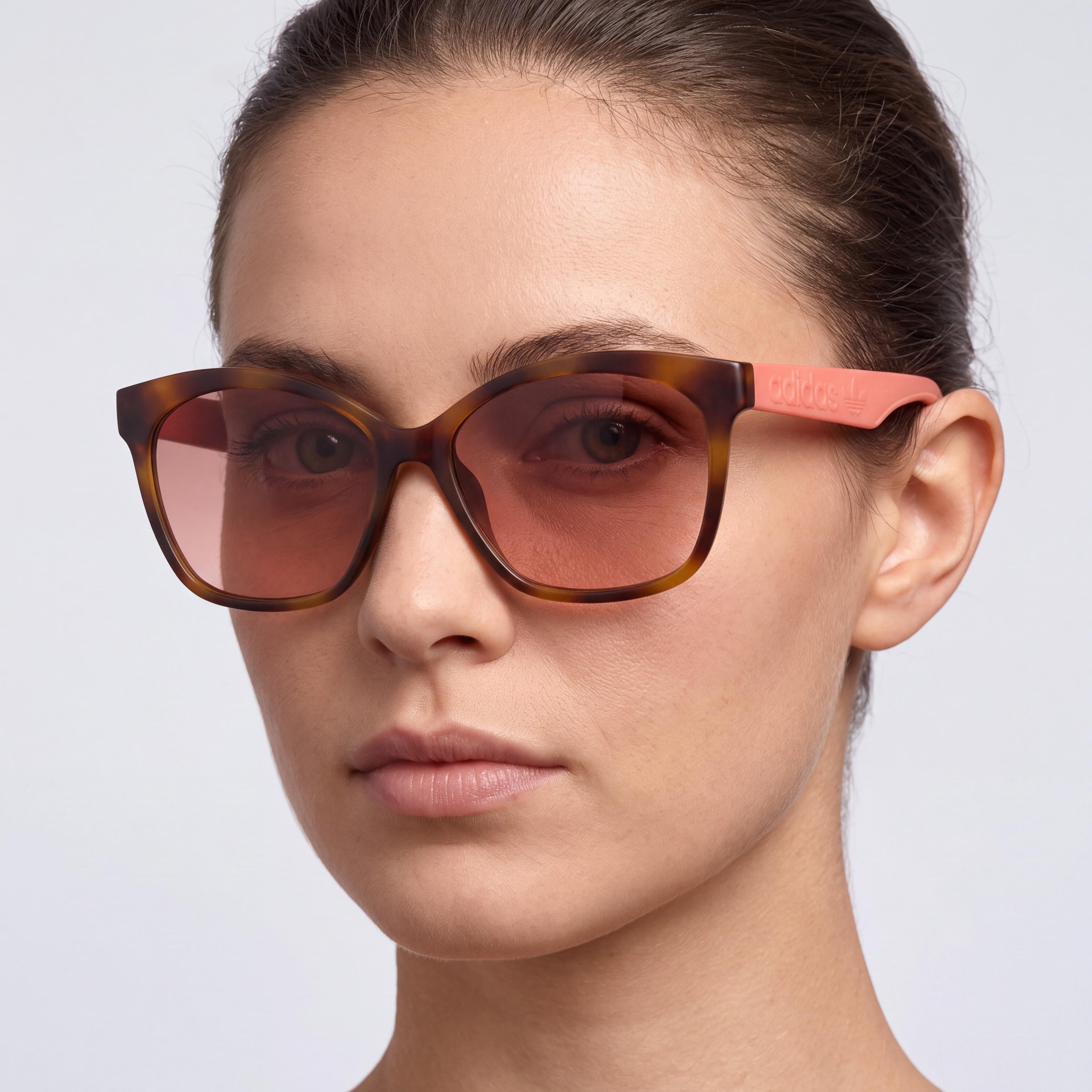 adidas Originals OR0045 Women's Blonde Havana Injected Non-Polarized Graded Brown Sunglasses 57-15-140, Photo 4