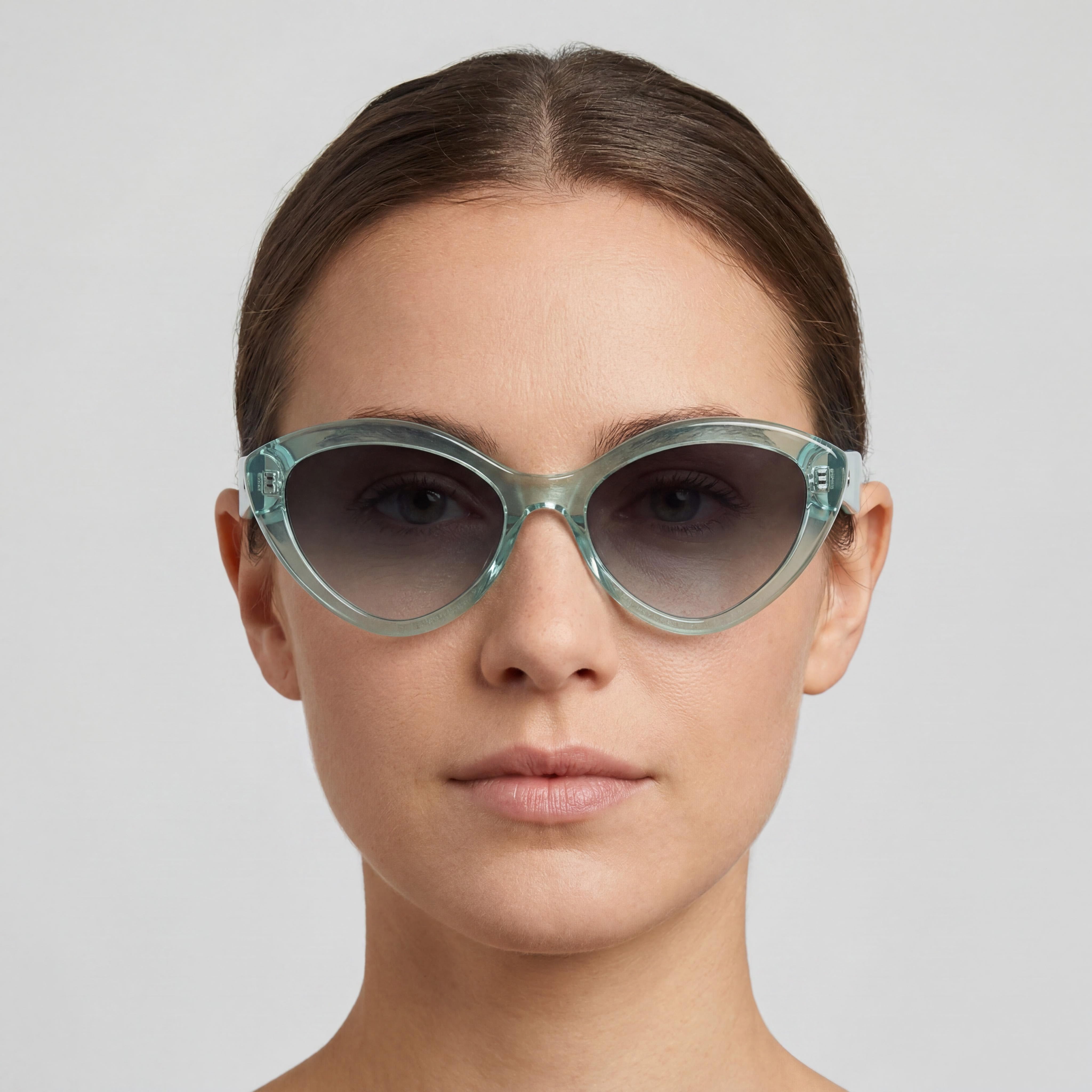 Gafas de sol de acetato teal para mujer Kate Spade New York de temporada con protección UV, gris oscuro sombreado de 55 mm, Photo 4