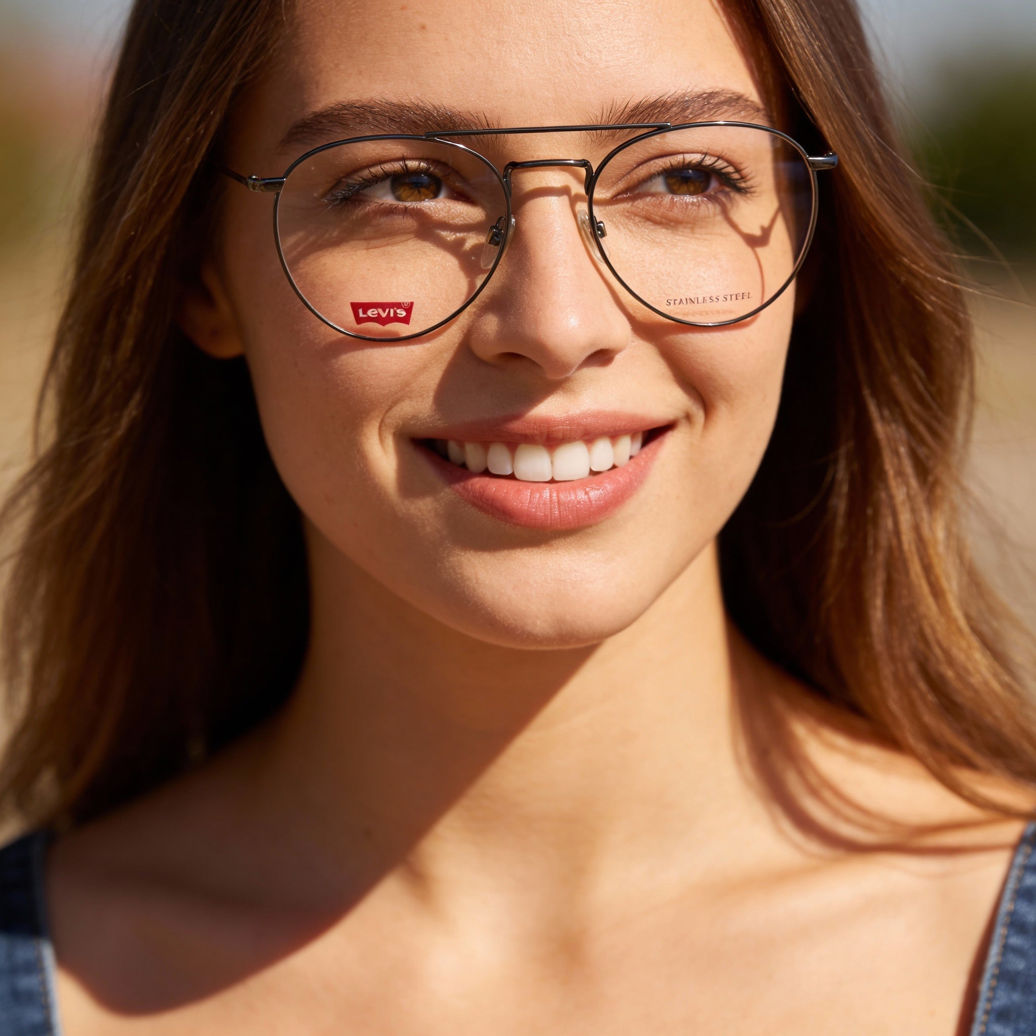 Levi's Lv 1006 Unisex Round/Oval Metal Eyeglasses, Dark Ruthenium, Lens 54mm Bridge 19mm Temple 145mm, Photo 5