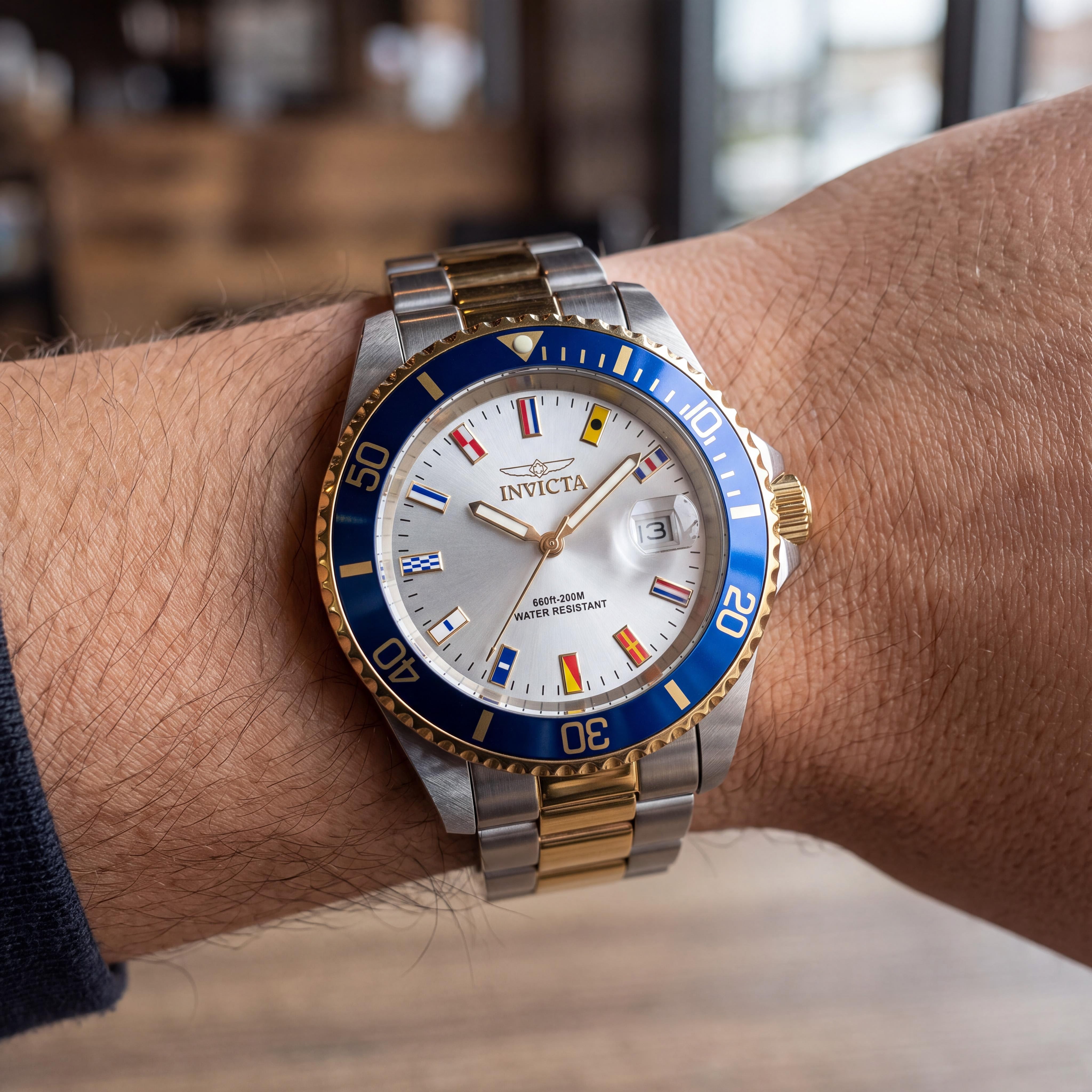 Invicta Pro Diver 49887 Men's Quartz Silver-Tone Stainless Steel Bracelet Diver's Watch 40mm, Photo 4