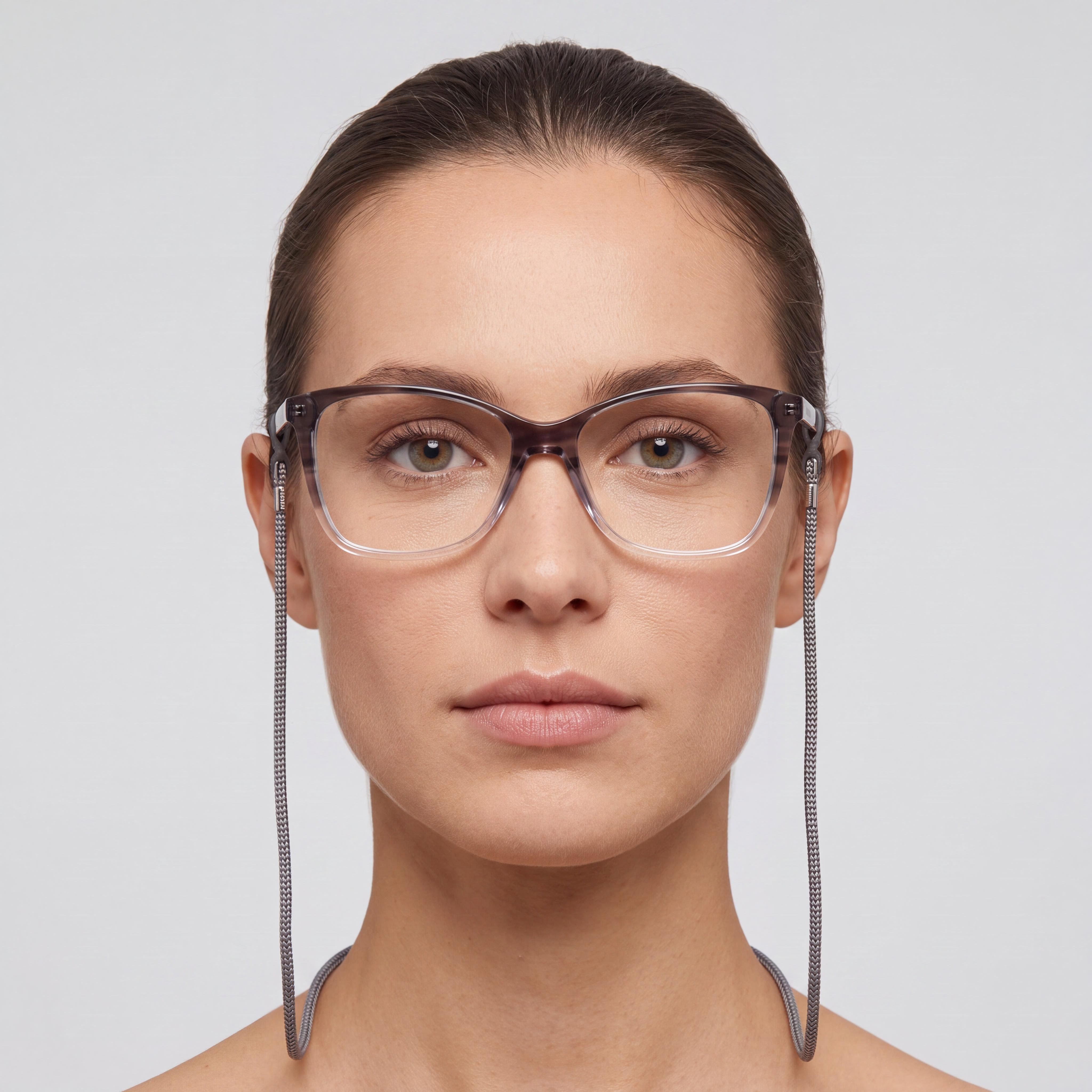 Gafas de vista Missoni MMI 0010 para mujer, cuadradas, de acetato gris con lentes de 54 mm, puente de 16 mm y patillas de 140 mm., Photo 4
