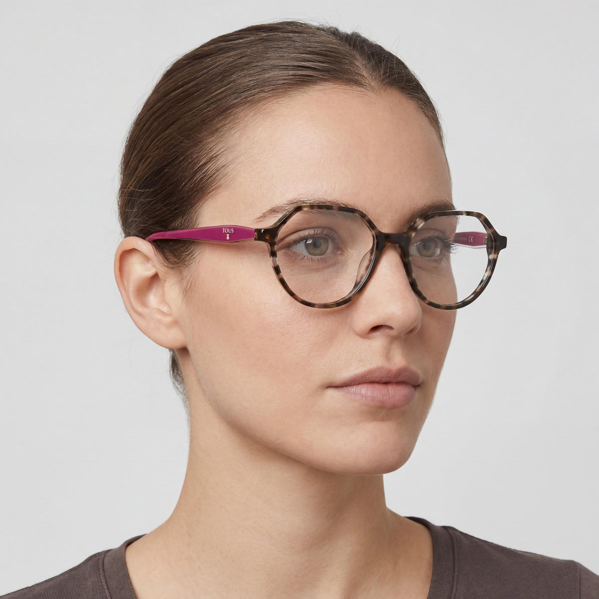 Tous Brown Red Round Eyeglasses for Women, Acetate 51mm, Photo 4