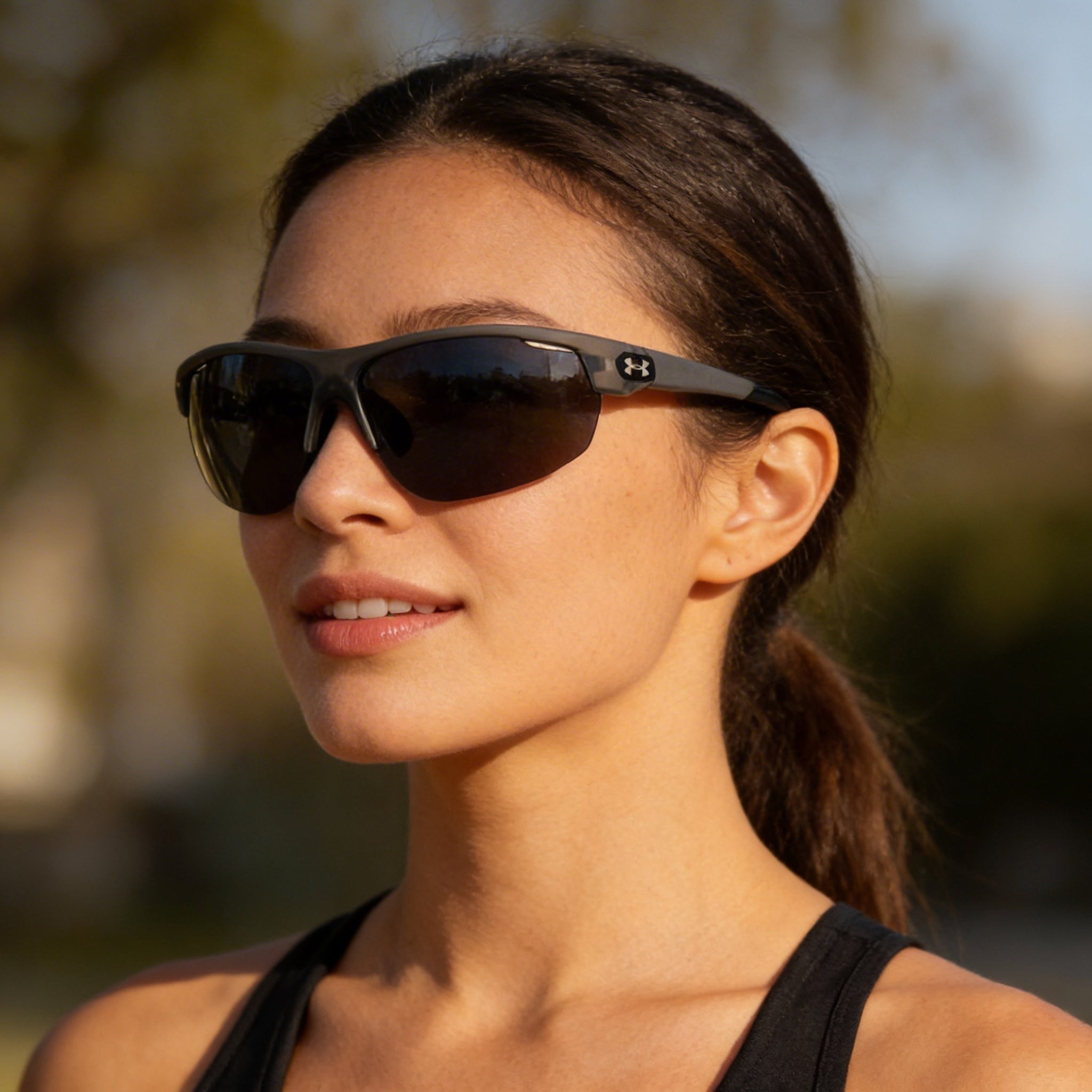 Under Armour Classic Unisex Grey Sunglasses with Polycarbonate Frame and Lens, UV Protection, 71mm Lens Width, Photo 5