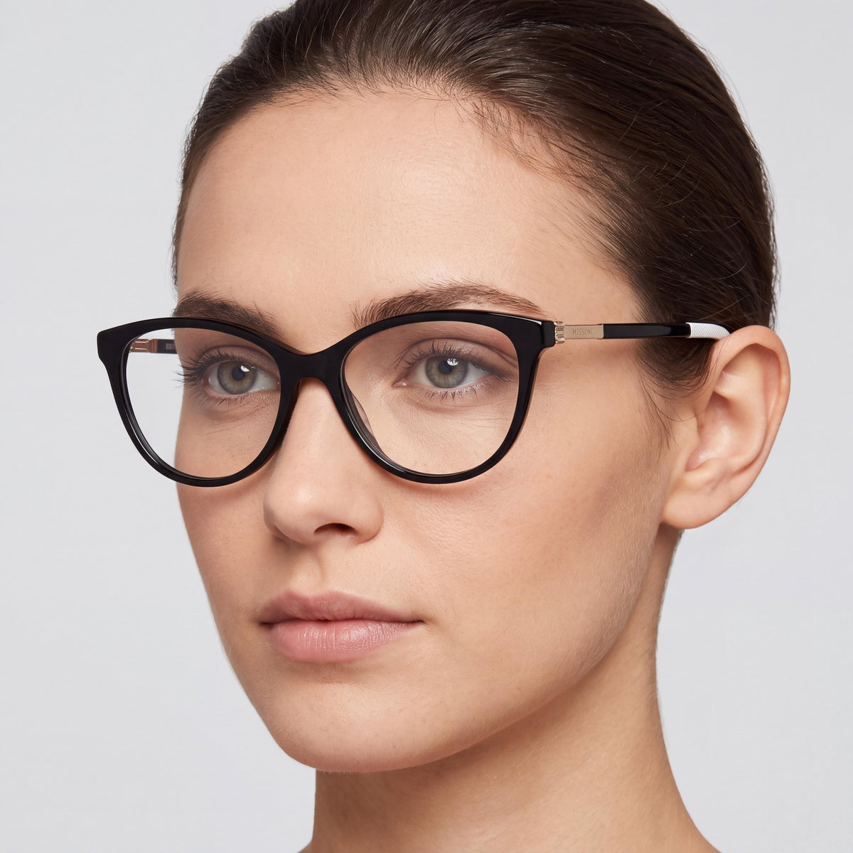 Missoni Women's Modern Acetate Frame Eyewear with Polycarbonate Lenses in Black, Lens Width 54mm, Bridge 16mm, Temple 145mm, Photo 4