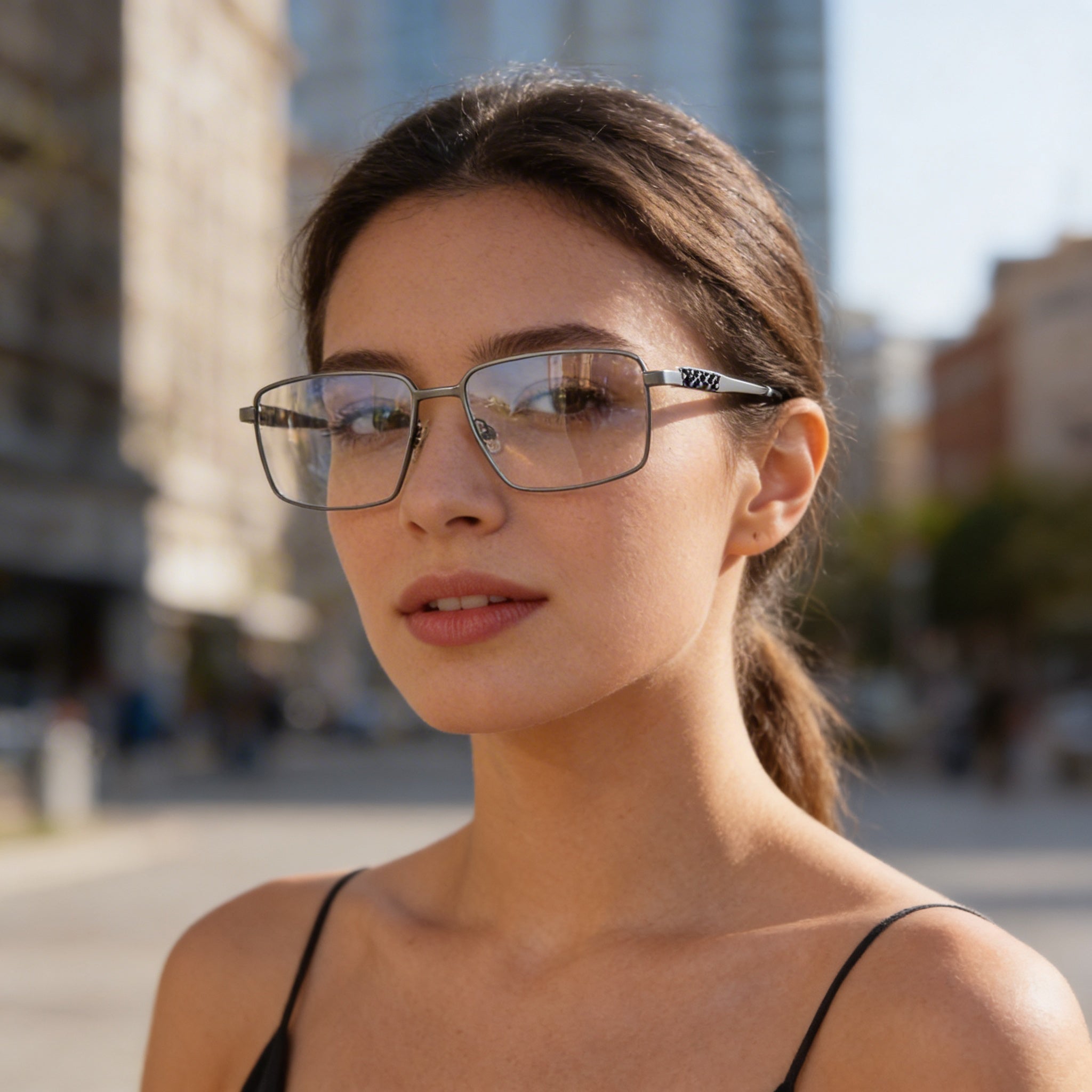 Harley-Davidson Unisex Optical Eyeglasses Frames for Prescription Lenses - Matte Antiqued Light Nickeltin, Photo 4