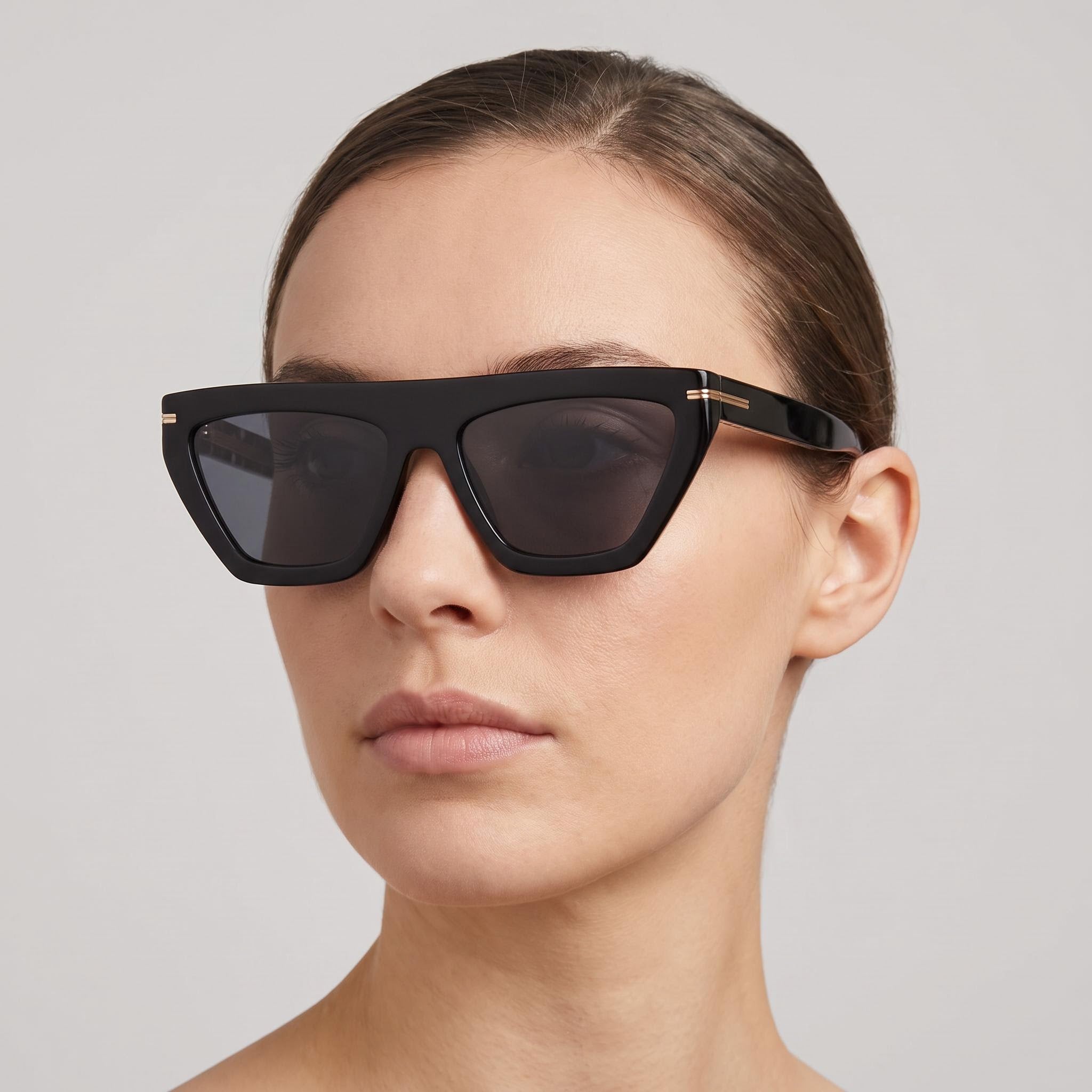 Hugo Boss 1609/S Classic Women's Black Eco Acetate Frame Grey Lens 100% UV Protection 58mm, Photo 5