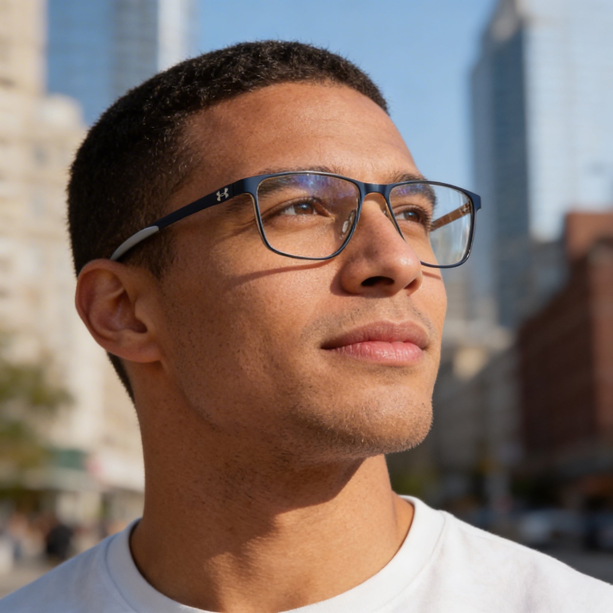 Gafas de sol Under Armour Casual para hombre, de acero aleado, no polarizadas, con lentes de paladio azul mate de 54 mm, Photo 4