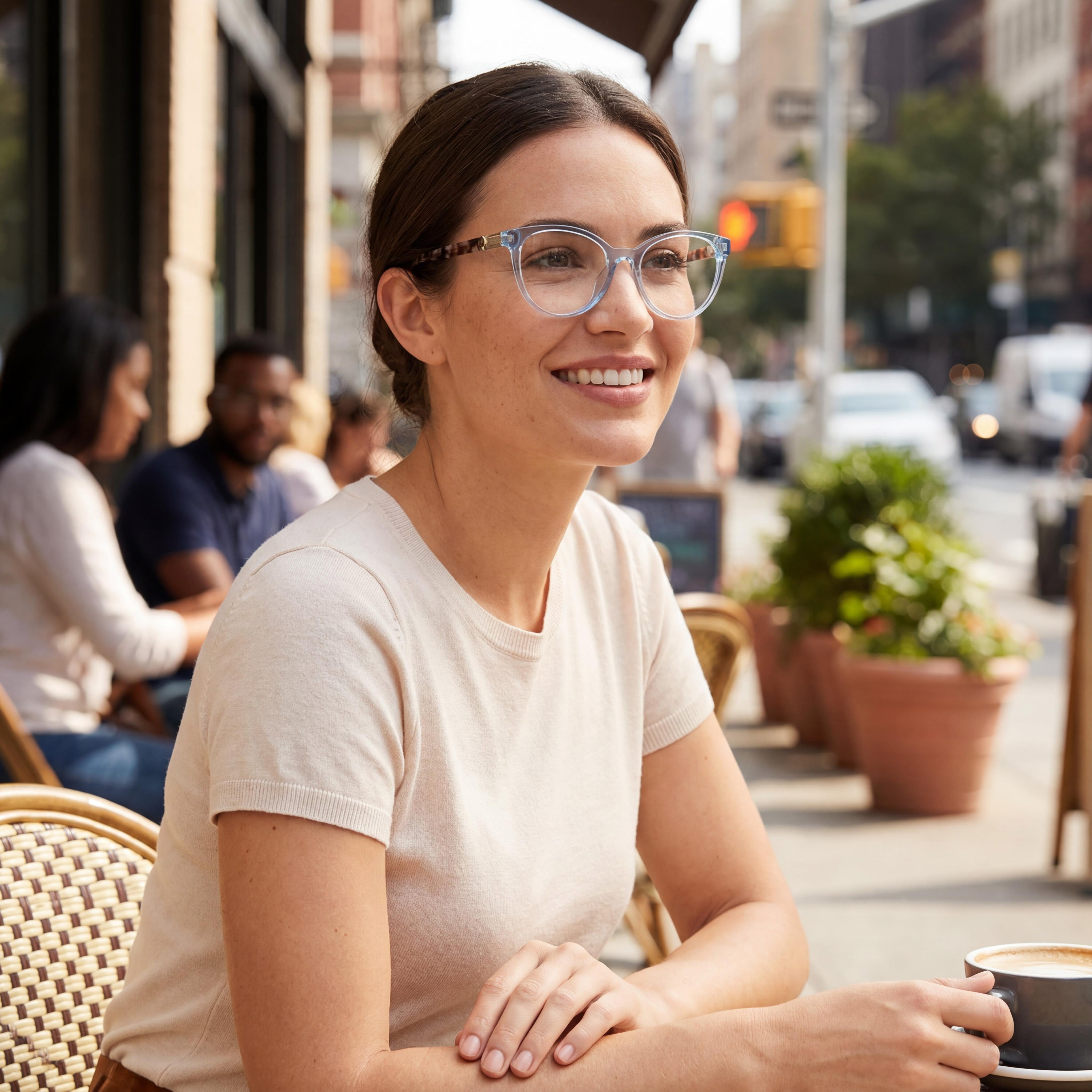 kate spade new york Modern Women's Blue Acetate Optical Eyeglasses Frames with Polycarbonate Lenses 50-17-140mm, Photo 4