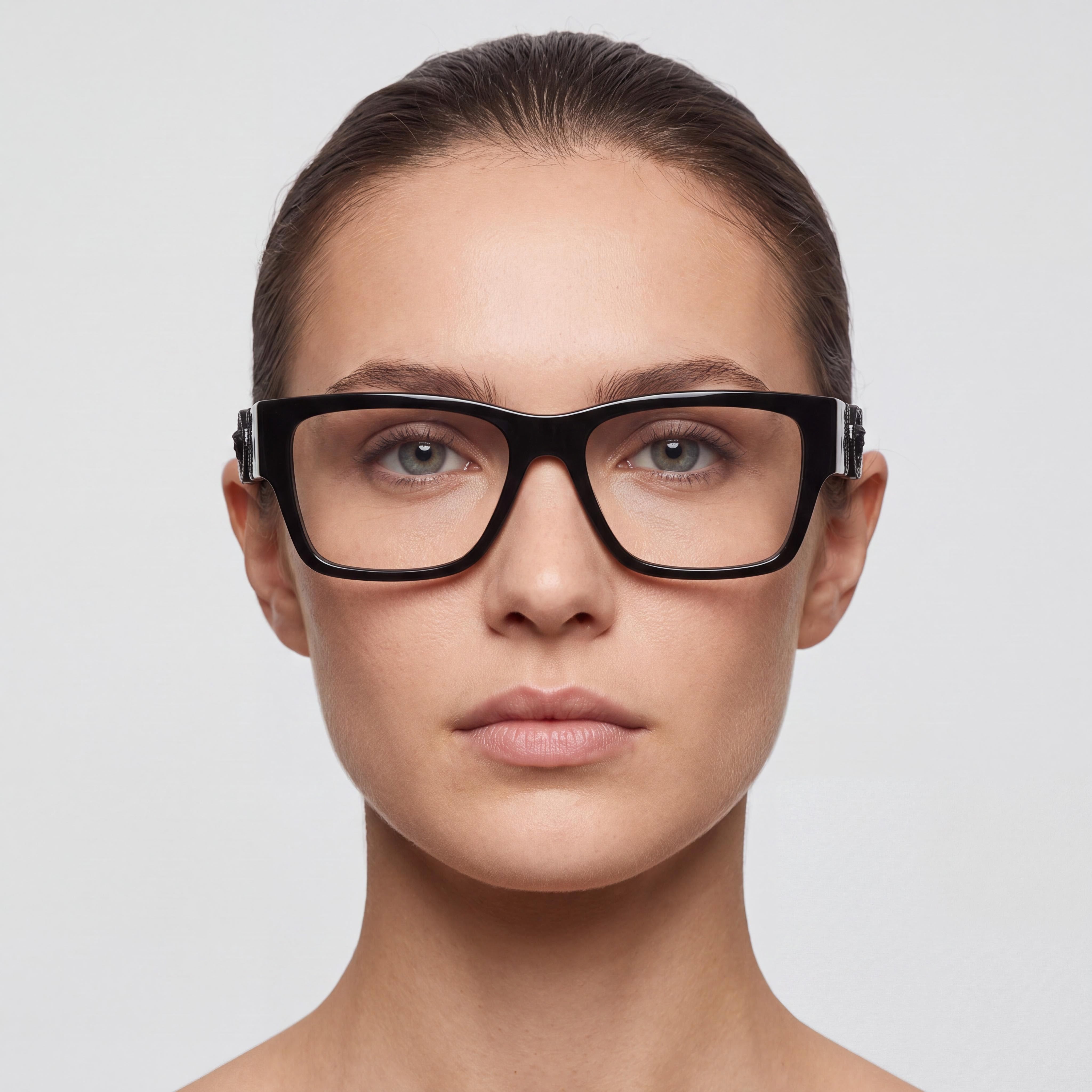 Versace Ve 3368u Women's Black Injected Frame Eyewear with Clear Polycarbonate Lenses 53mm, Photo 4