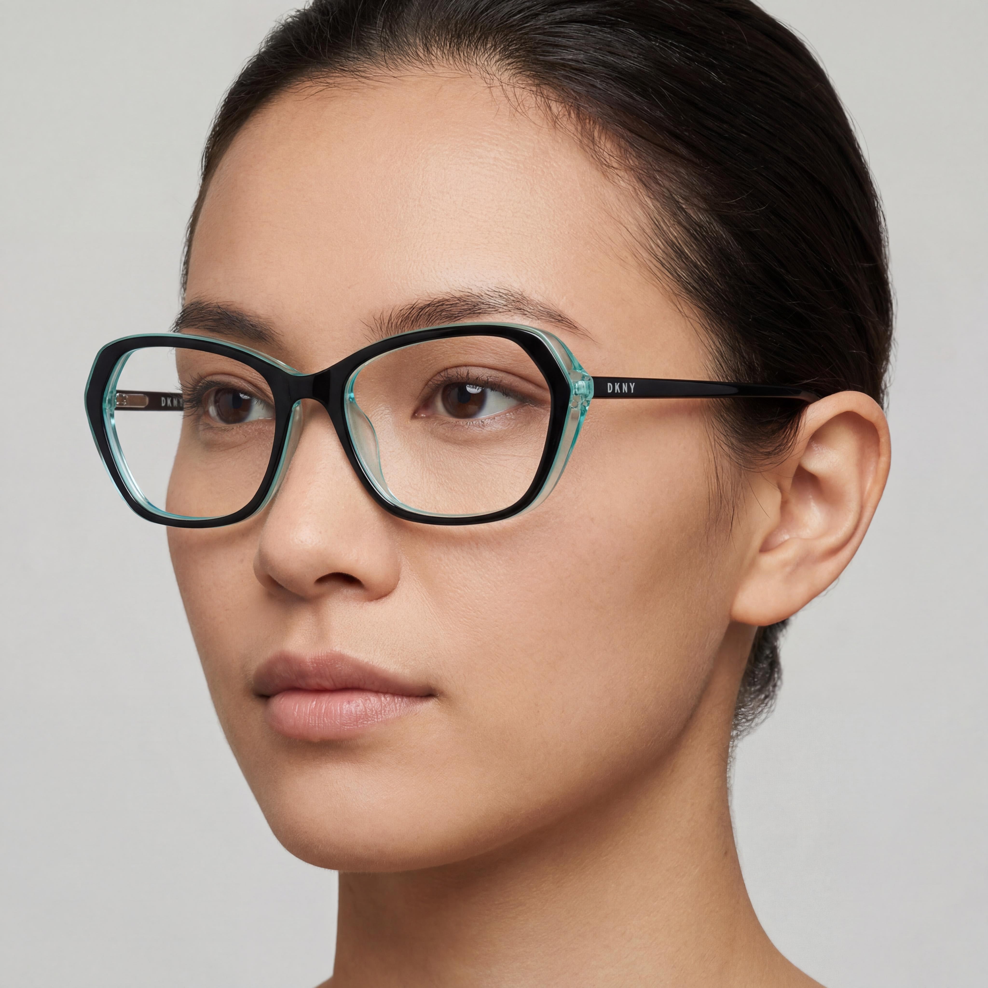 Gafas de sol unisex modernas DKNY con montura negra aguamarina y lentes de policarbonato, talla 52-17-135, Photo 4
