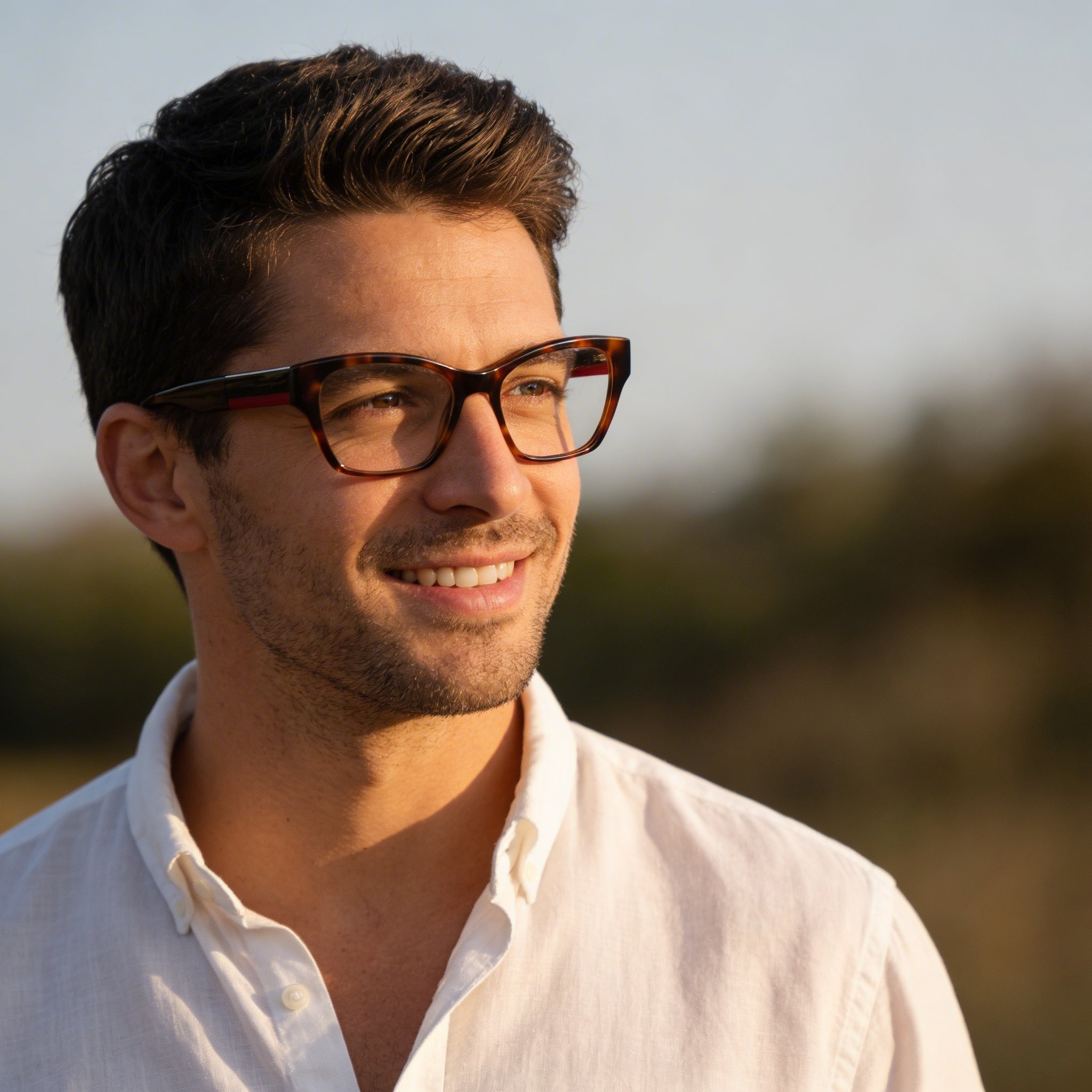 Lacoste Casual Men's Acetate Frame Eyeglasses in Havana Color, 54mm Lens Width, 17mm Bridge Width, 140mm Temple Length, Photo 6
