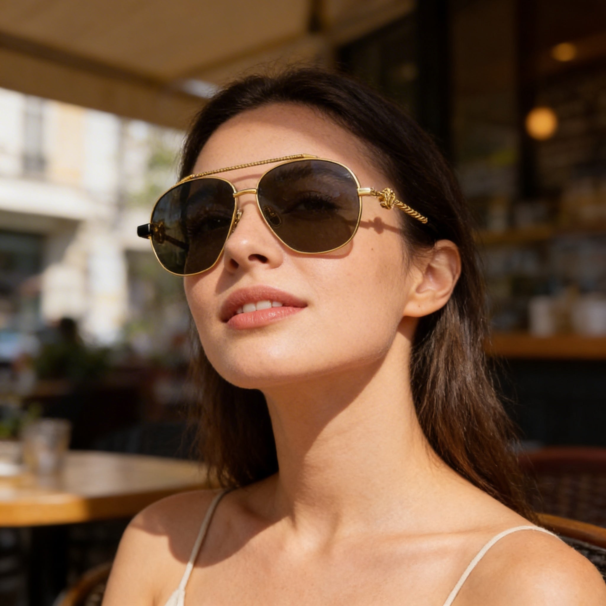 Gafas de sol unisex Just Cavalli Src008v Navigator de acero inoxidable con protección UV 62mm Oro amarillo, Photo 6