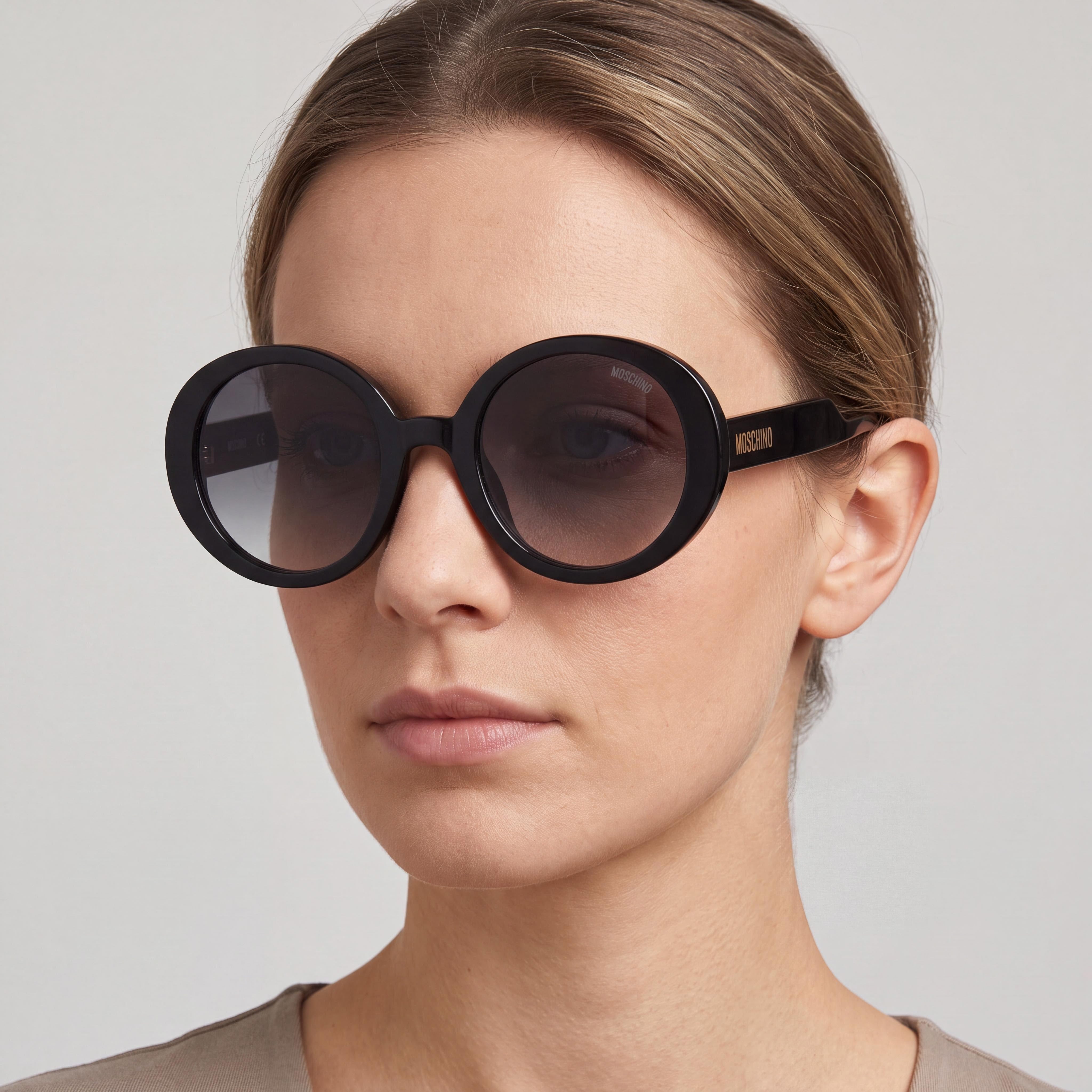 Moschino Mos125/S Women's Black Dark Grey Shaded Plastic Frame Dark Grey Shaded Gradient Non-Polarized UV Lenses 52mm, Photo 4