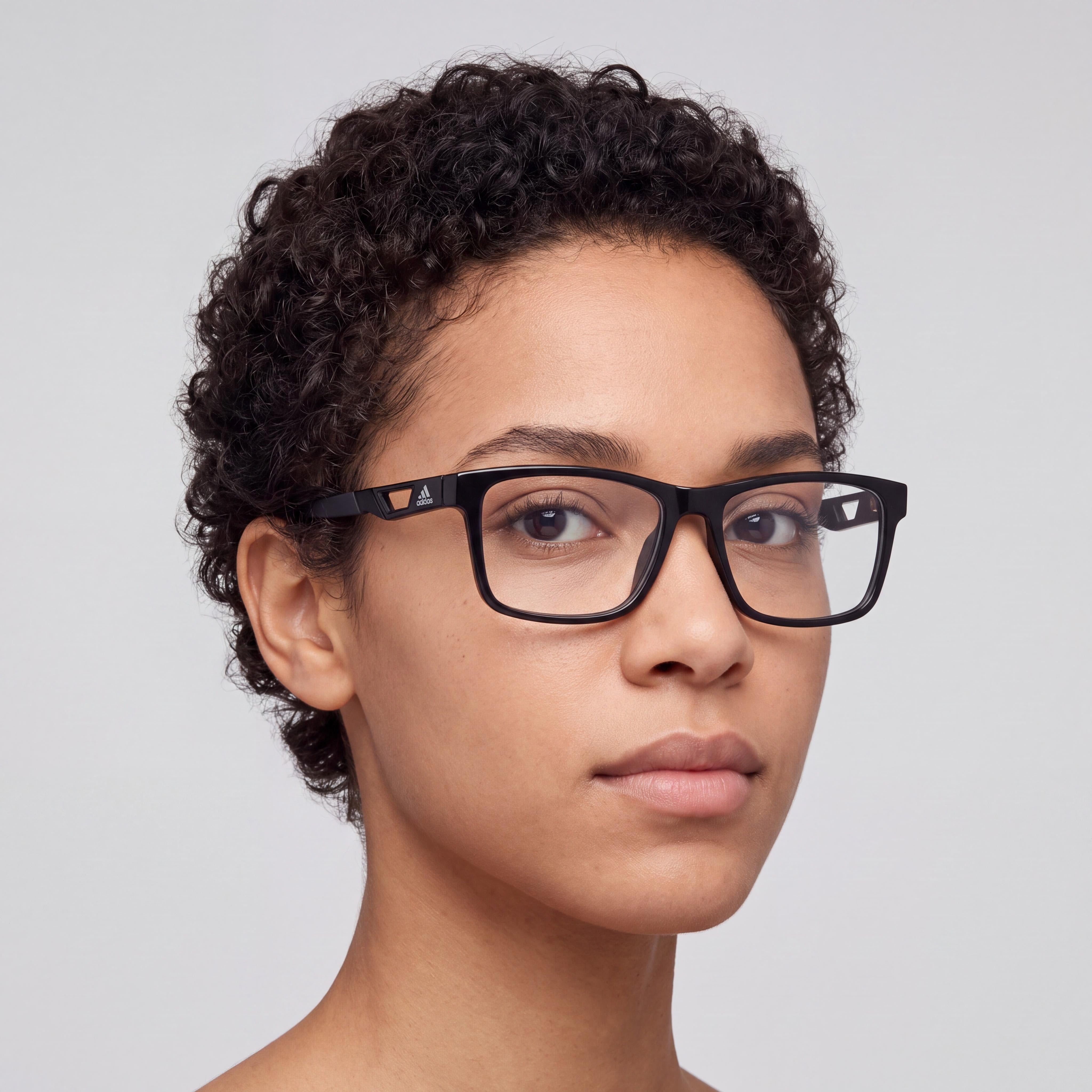 adidas Sp5089-h Unisex Injected Frame Non- Polycarbonate Eyewear, Shiny Black Matte Black, 55-16-145mm, Photo 5