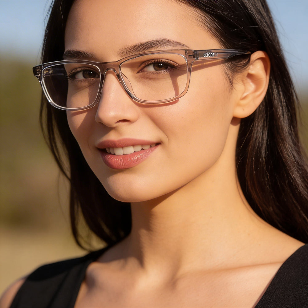 Gafas adidas Originals Or5042 unisex con montura de plástico pantografiado gris y dimensiones de 54-14-145 mm
