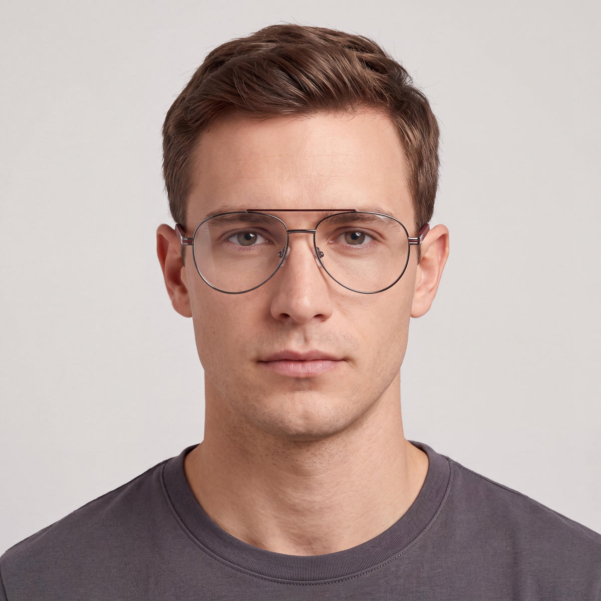 Timberland Tb50050 Men's Ruthenium Frame Eyeglasses, Dark Ruthenium and Dark Red, 57mm, Photo 4