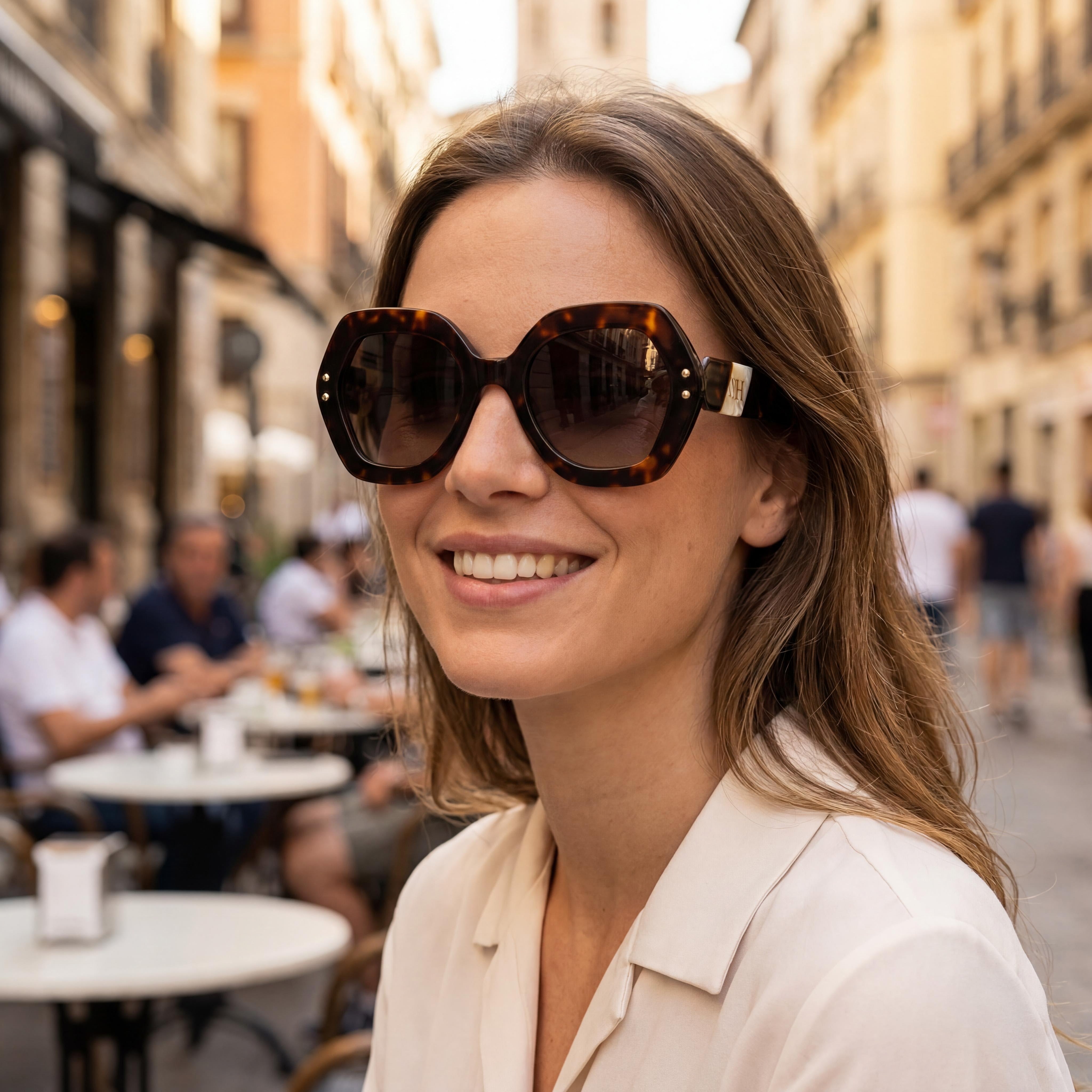 Carolina Herrera HER 0126/S Women's Classic Acetate Havana White Brown Shaded 52mm Eyeglasses, Photo 6