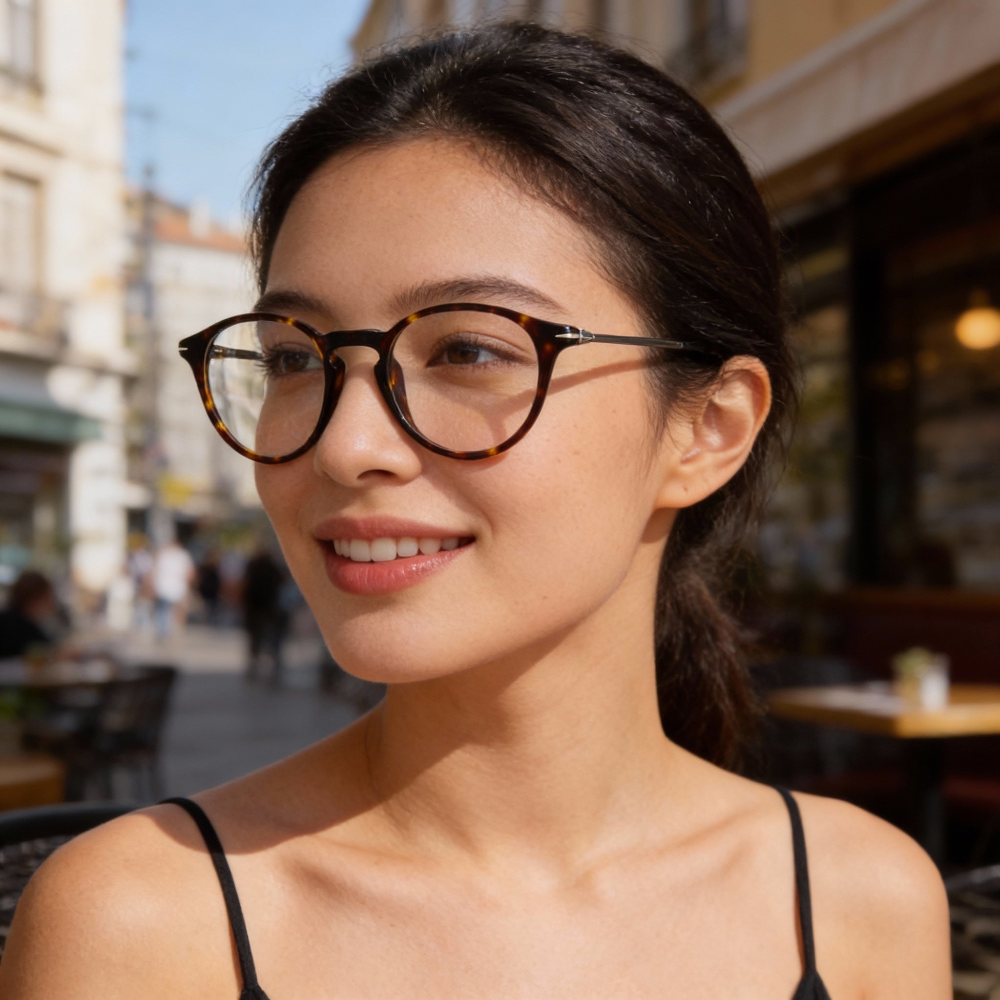 David Beckham DB 1049 Unisex Havana Plastic Frame Eyewear with Plastic/Polycarbonate Lenses, 48mm, Photo 6