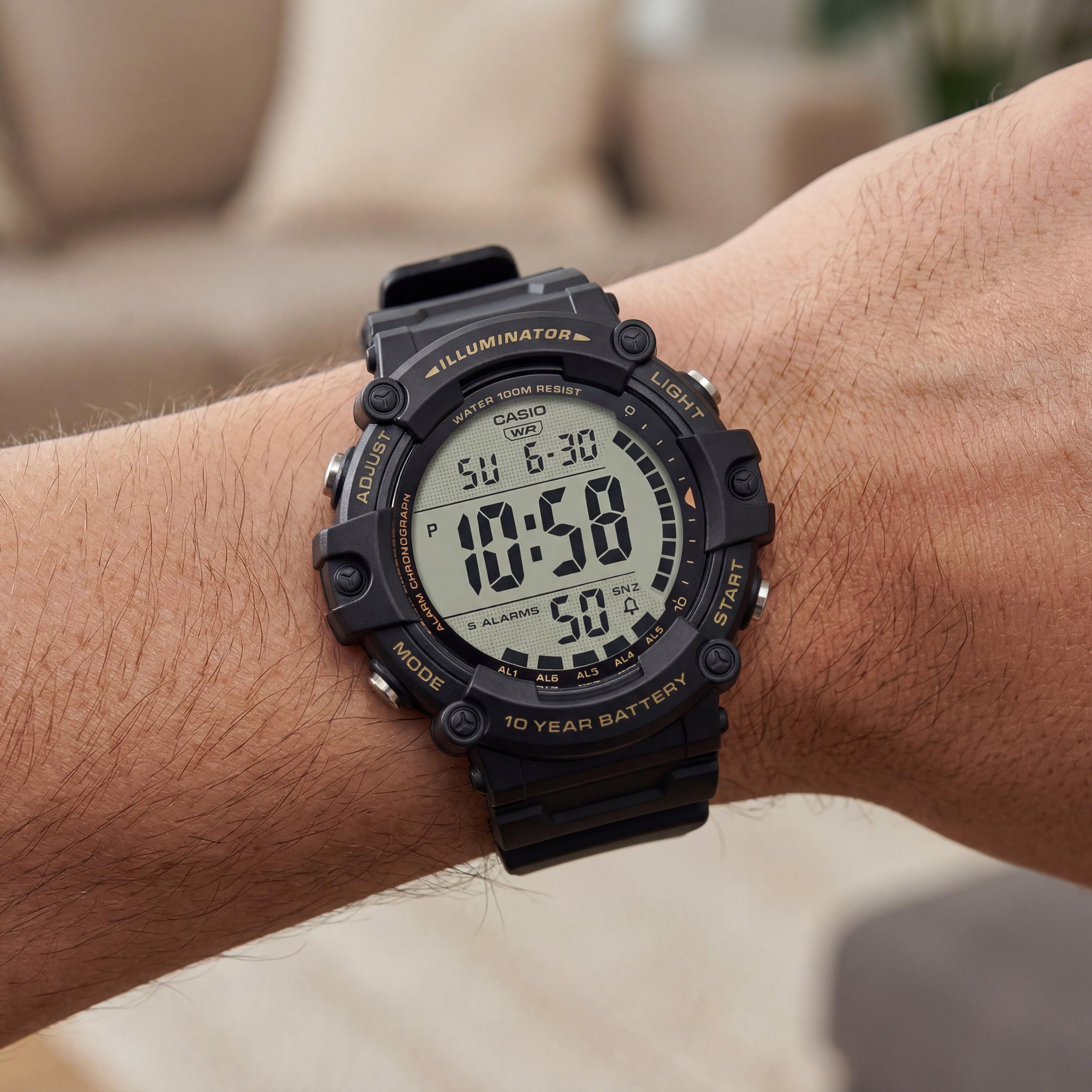 Casio AE-1500WHX-1AVDF (D275) Men's Chronograph Watch, 51mm, Photo 3