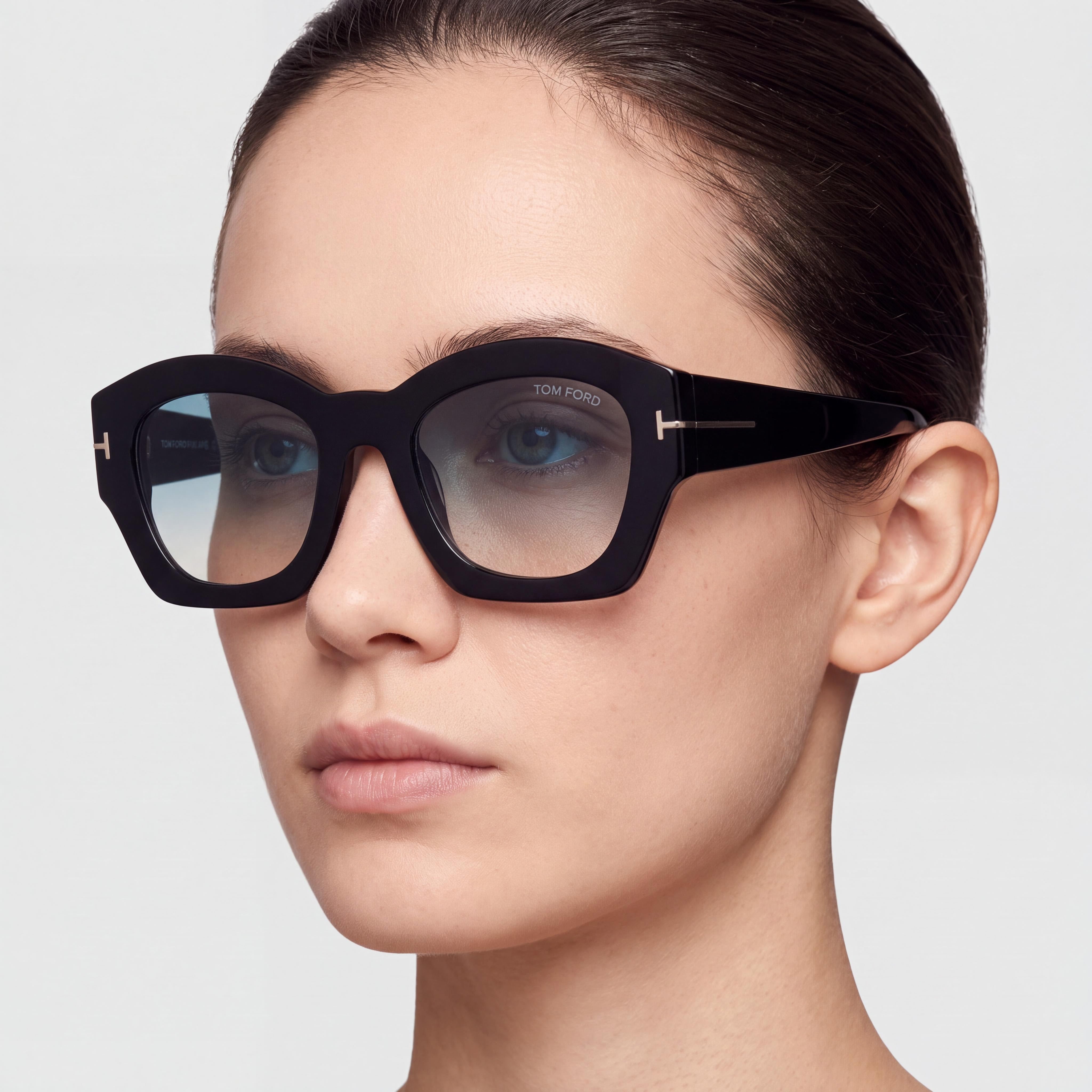 Tom Ford geometric Unisex Acetate Blonde Havana Polarized Brown UV Protection Sunglasses 52-22-140, Photo 3