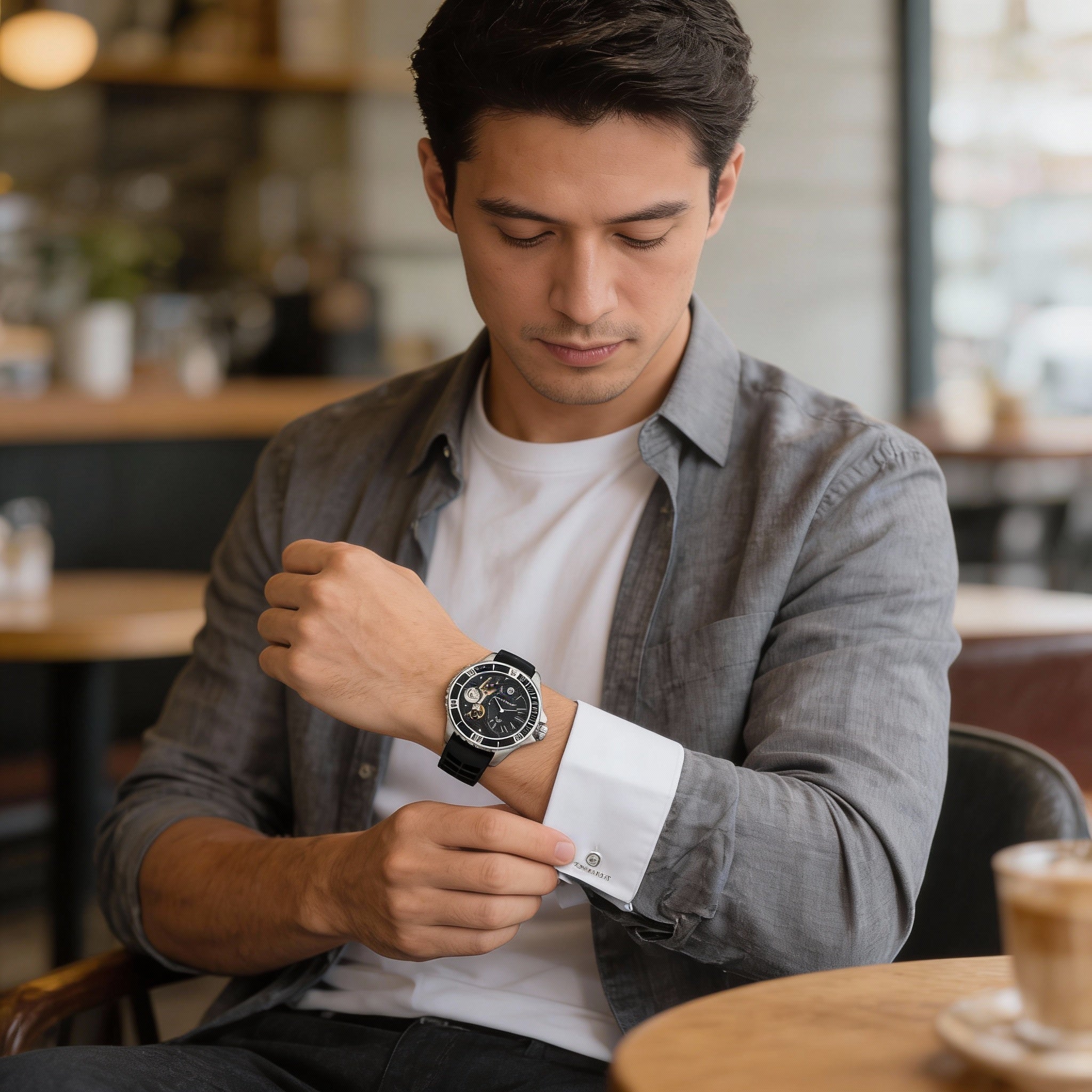 Oceanaut Men's Quartz Movement Watch with Black Dial, Date Display, 100m Water Resistance, and Scratch-Resistant Mineral, Photo 4