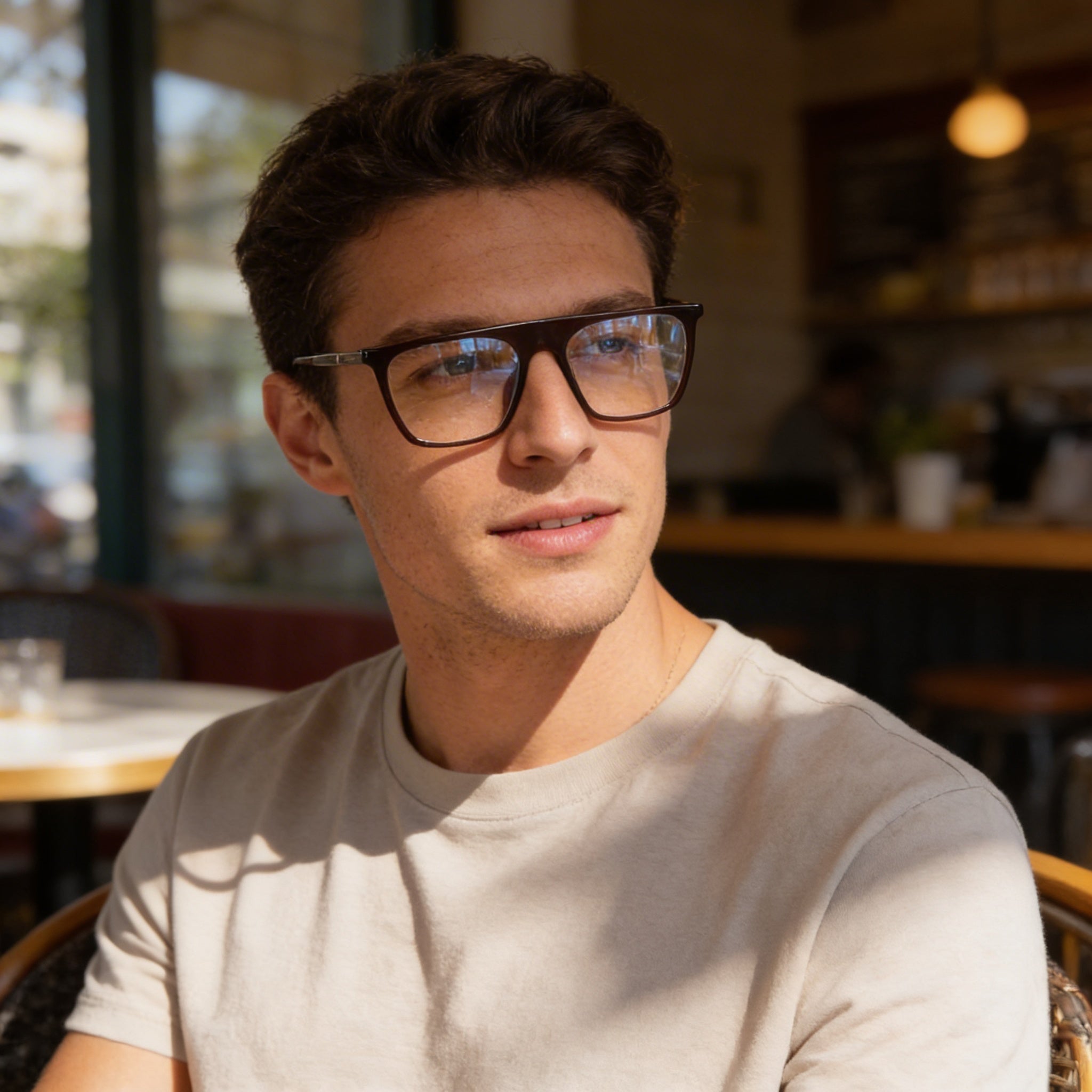 Converse Cv8009 Men's Prescription Ready Eyeglasses, Crystal Bloodstone Frame, Featuring Transparent Demo Lenses, Size 53-17-145, Photo 6