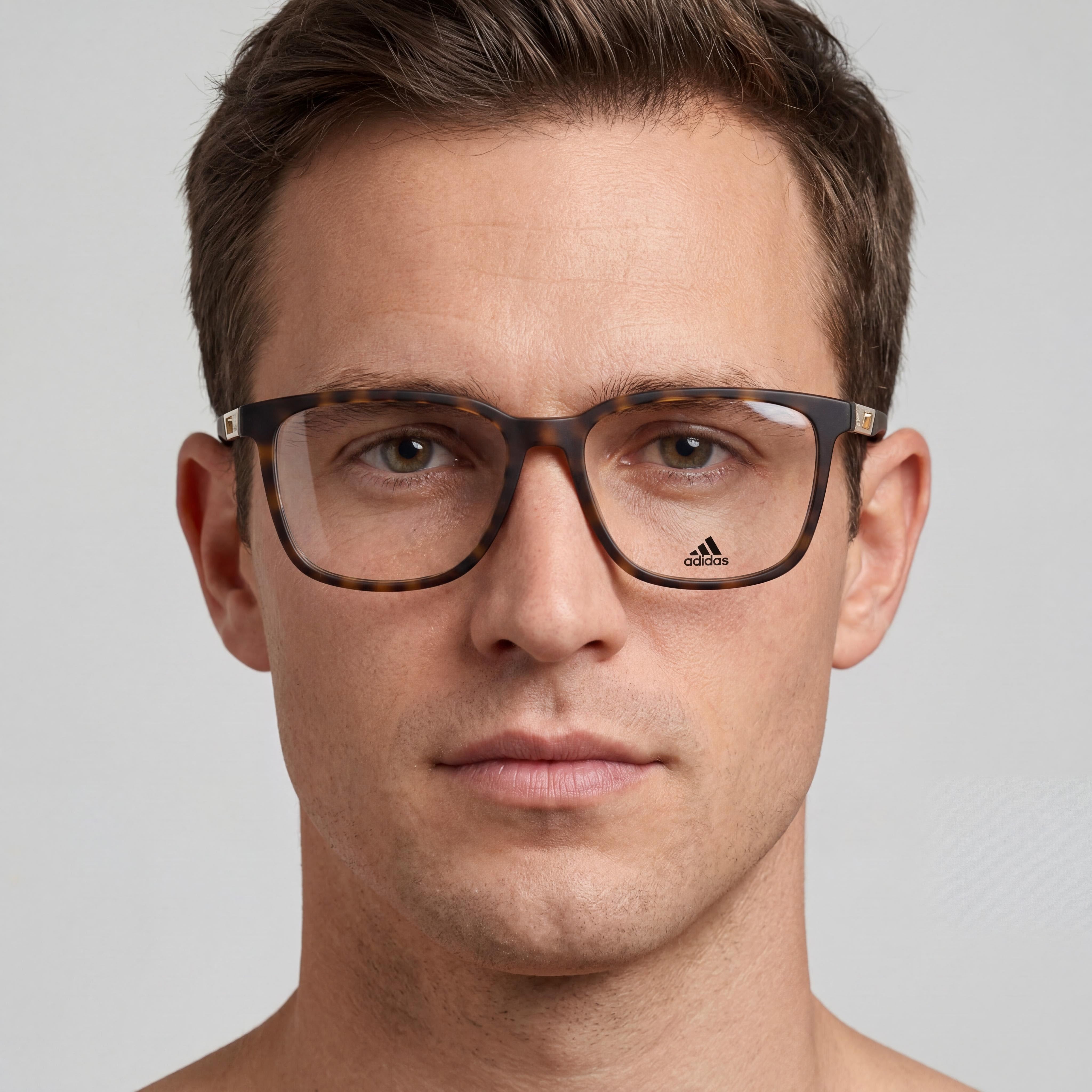 Gafas Adidas Unisex Casual con Montura de Acetato Habana Oscuro y Lentes Transparentes no Polarizadas 53-15-145, Photo 4