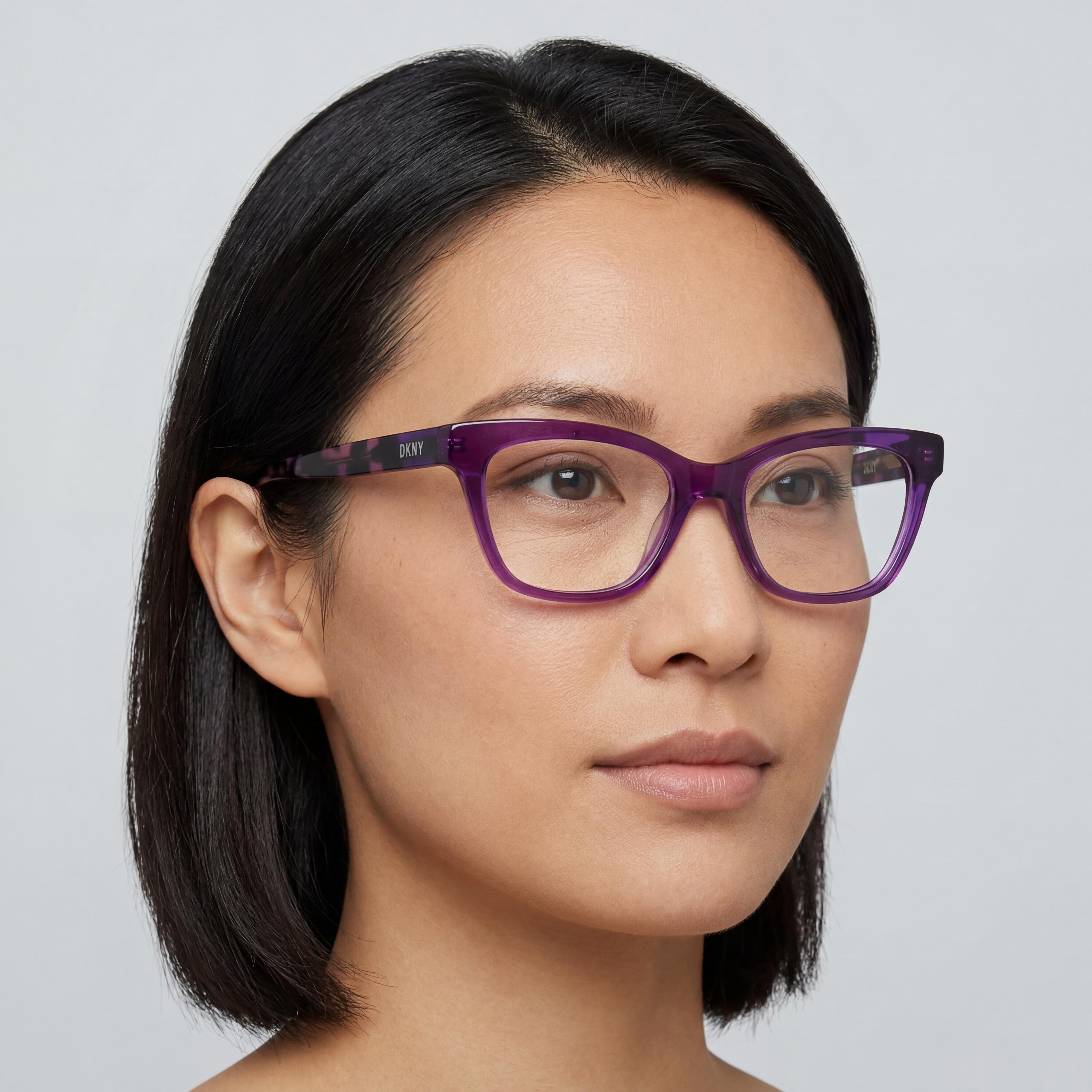 DKNY Dk5053 Unisex Sunglasses with Crystal Purple Acetate Frame and Non-Polarized Lenses, Size 51mm, Photo 4