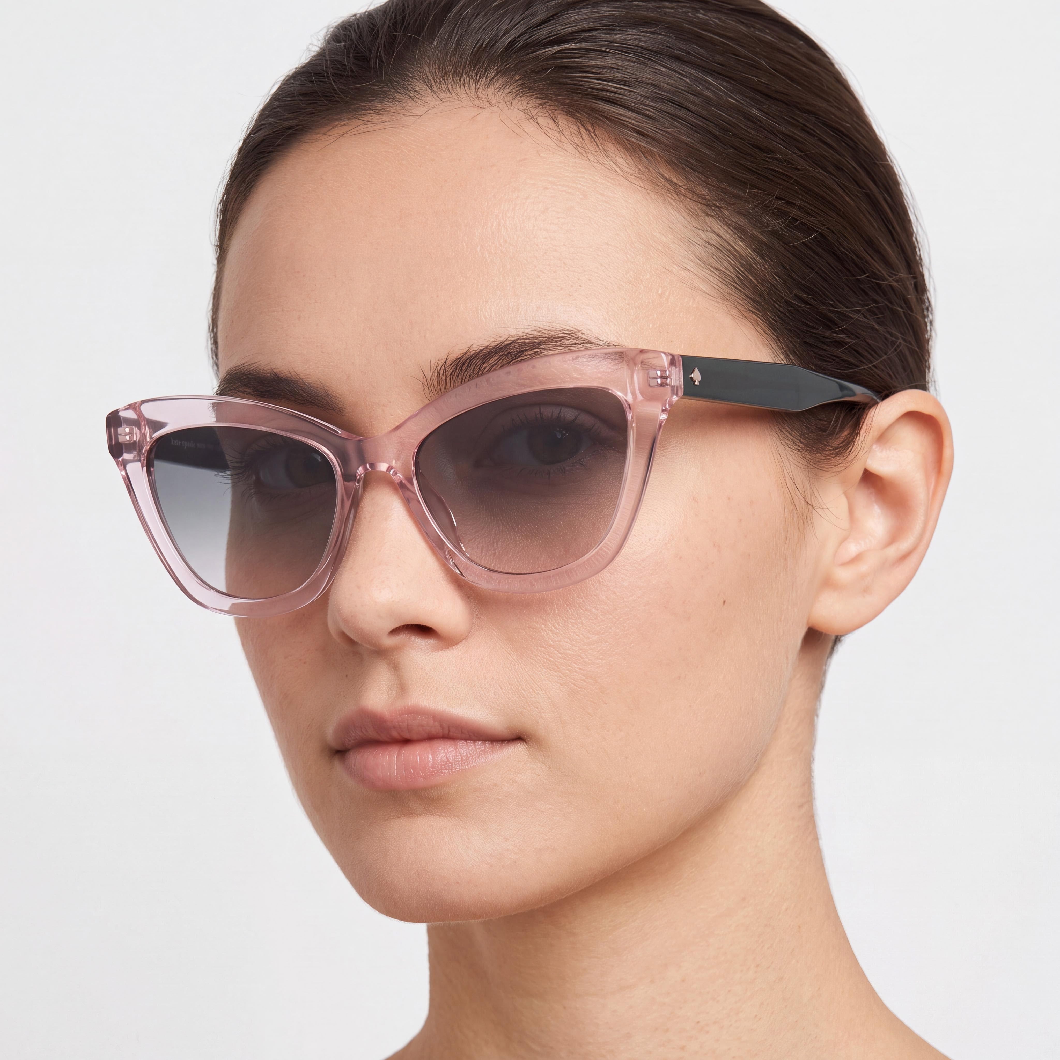 kate spade new york Sustainable Women's ECO ACETATE Pink Sunglasses with UV Protection, Green Pink Lenses, 54mm, Photo 4