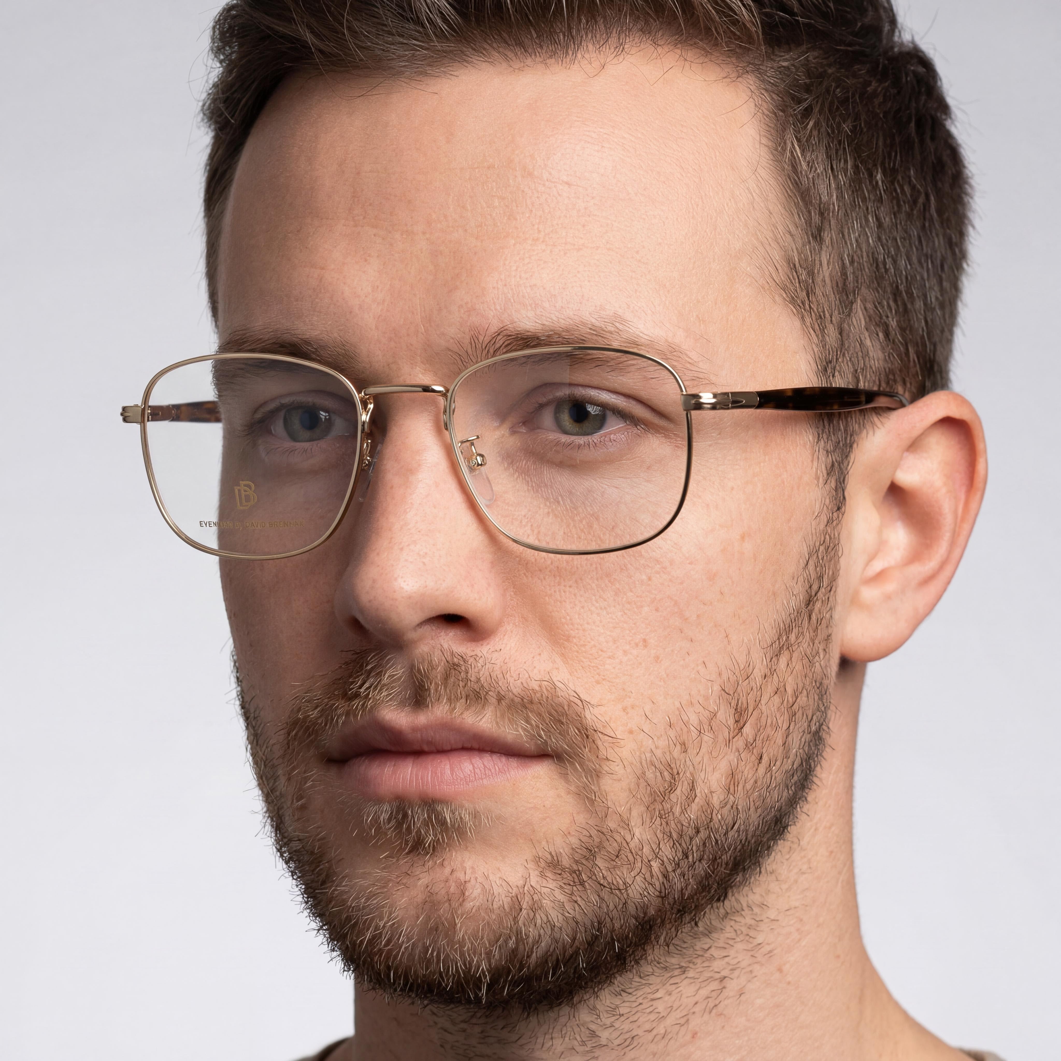 David Beckham Db 1138 Men's Metal Frame Eyewear with Clear Polycarbonate Lenses 52-20-145mm, Photo 4