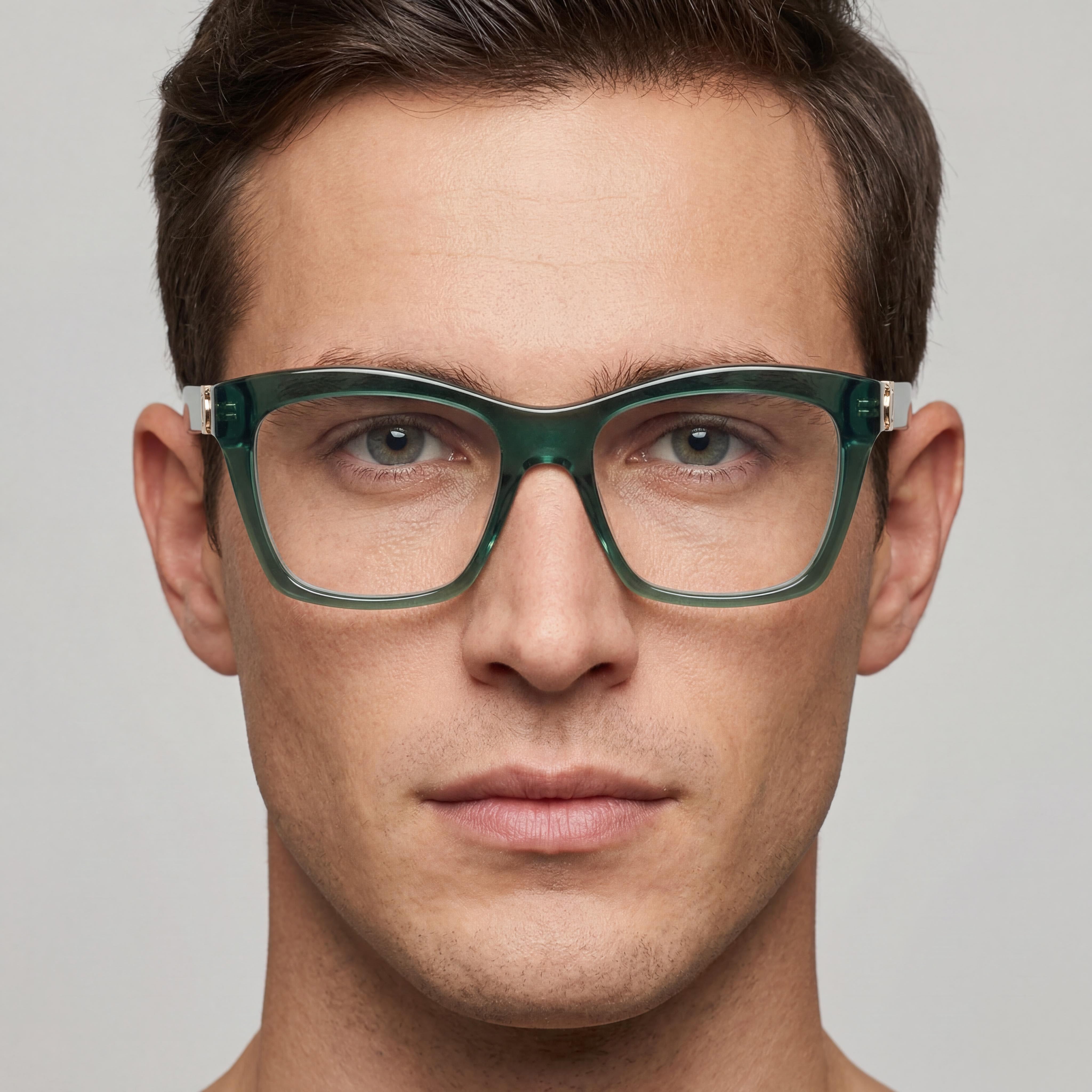 Gafas Ferragamo Sf3022 para hombre, montura de acetato transparente color caqui, lente de 53 mm, puente de 17 mm, patilla de 140 mm, Photo 5
