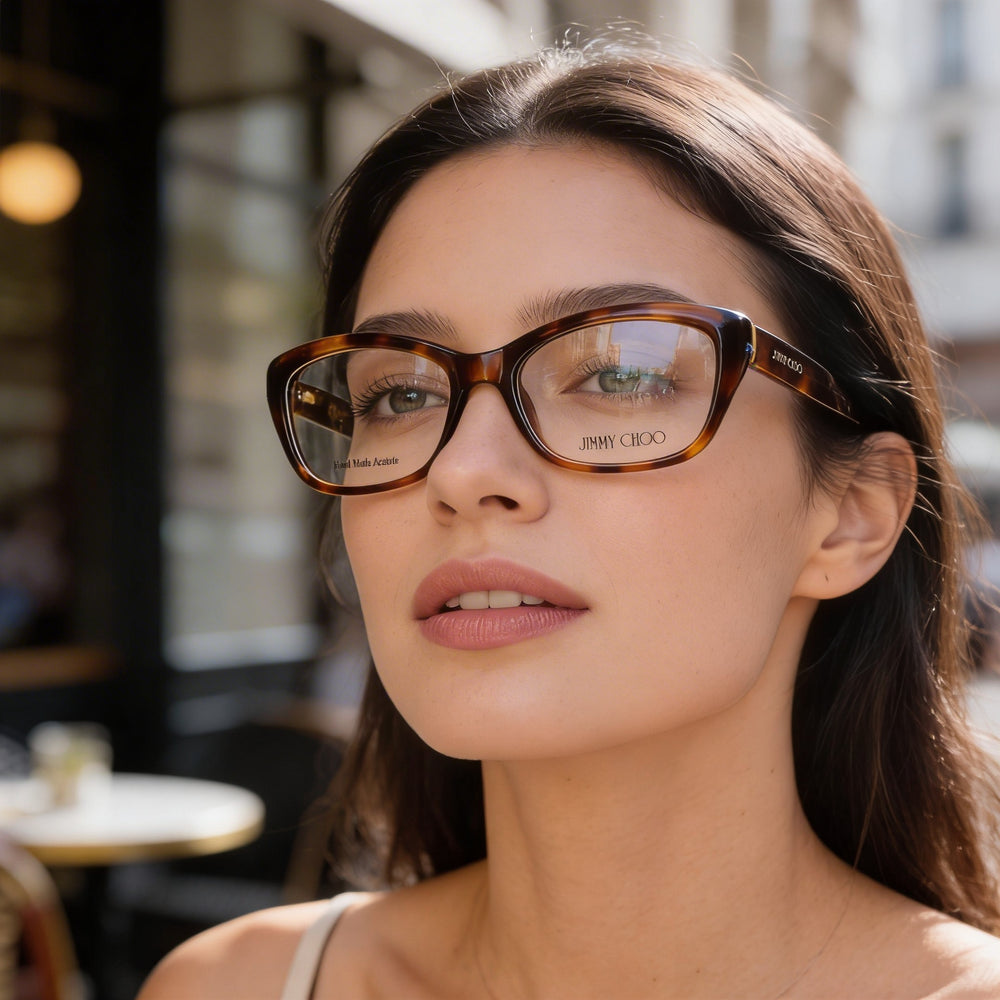 Gafas de sol Jimmy Choo para mujer, talla 82, montura de plástico color oro habana, lentes de 52 mm, puente de 17 mm, patillas de 140 mm