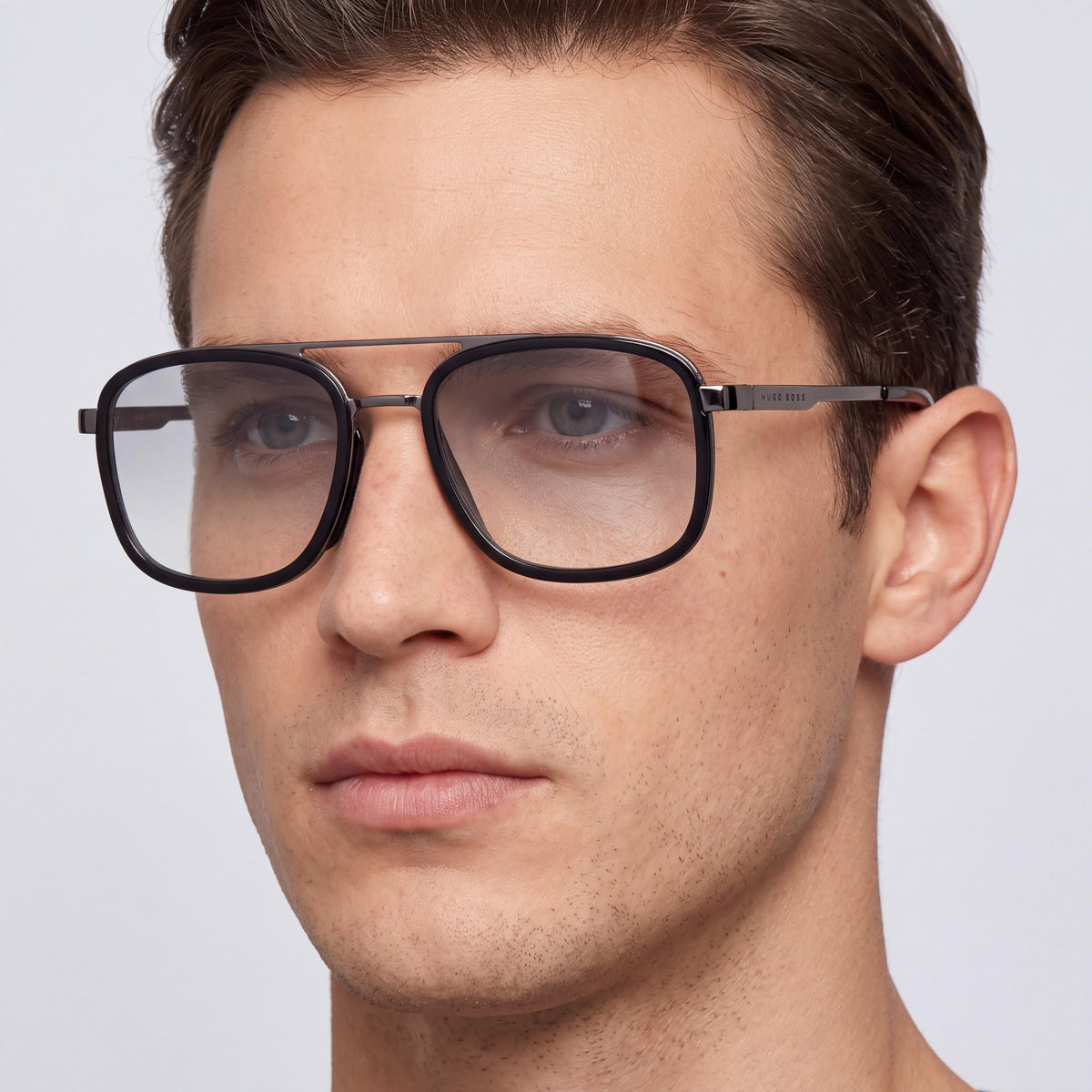 Hugo Boss Boss 1255 Unisex Eyeglasses with Metal Frame in Black Dark Ruthenium, 54mm Lens Width, Photo 4
