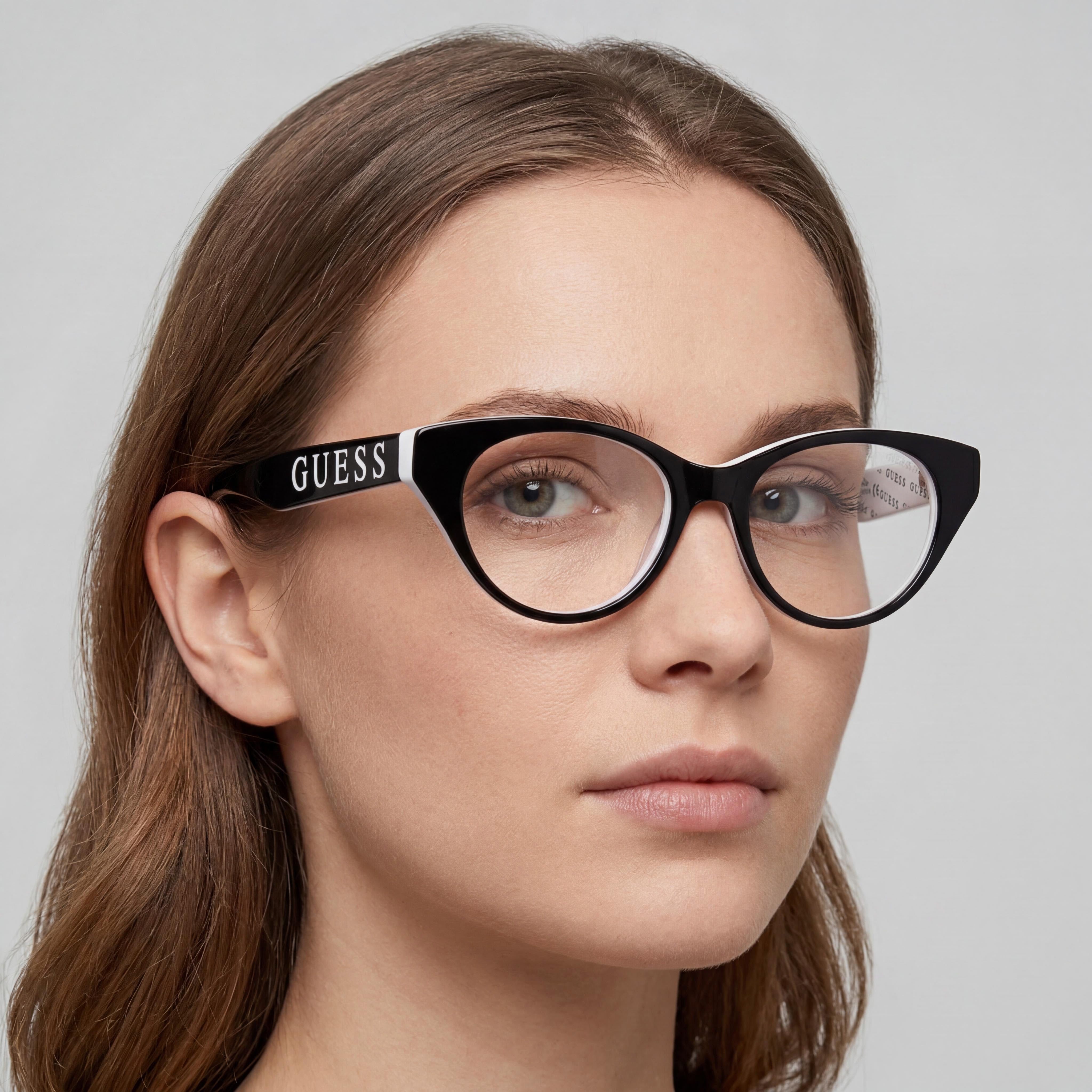 Gafas de sol Guess Gu9192 de plástico negro con montura de ojo de gato para mujer, ancho de lente de 47 mm, ancho de puente de 16 mm, Photo 5