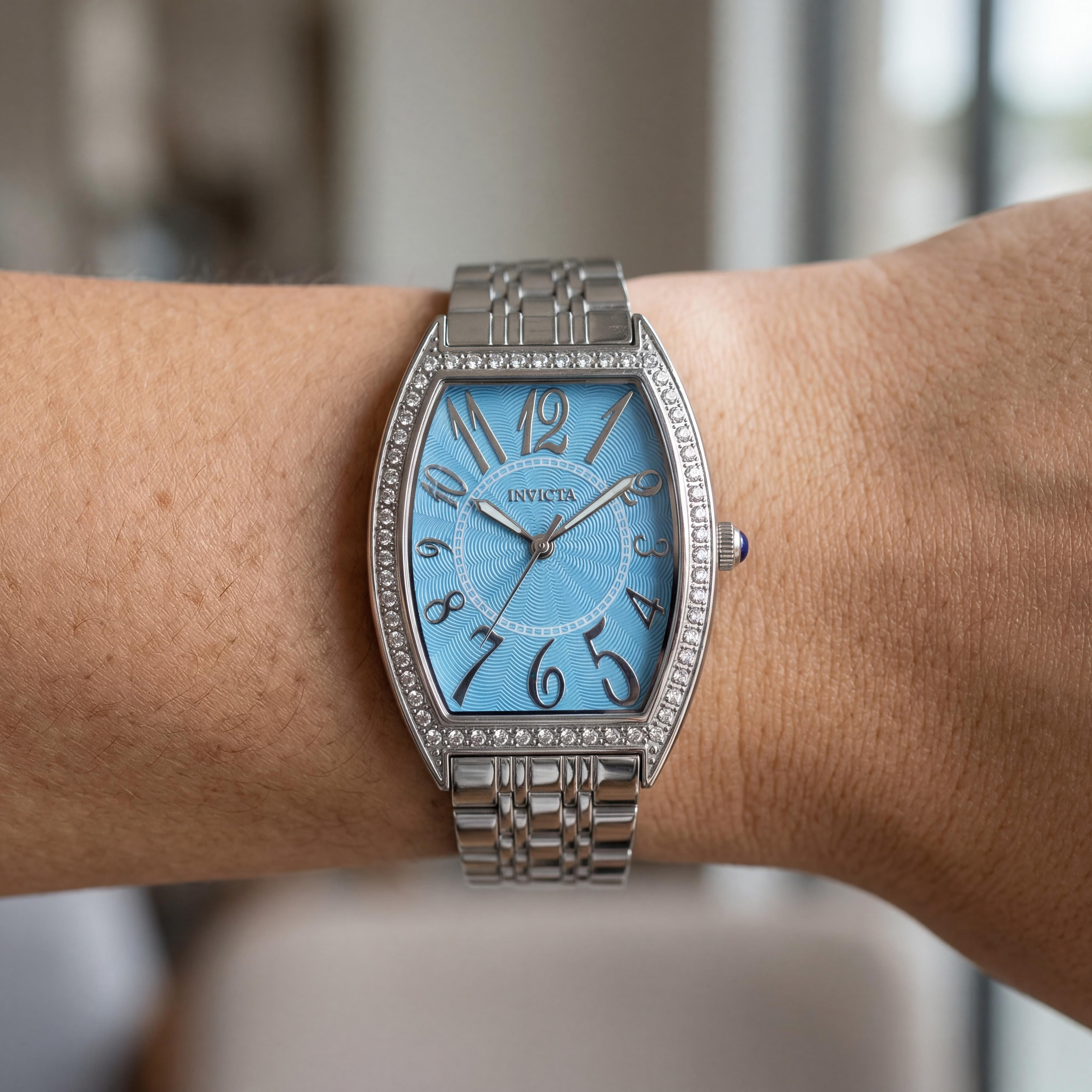 Invicta Wildflower 69273 Women's Quartz Watch, Silver Stainless Steel, Blue Dial, 29mm, Photo 4